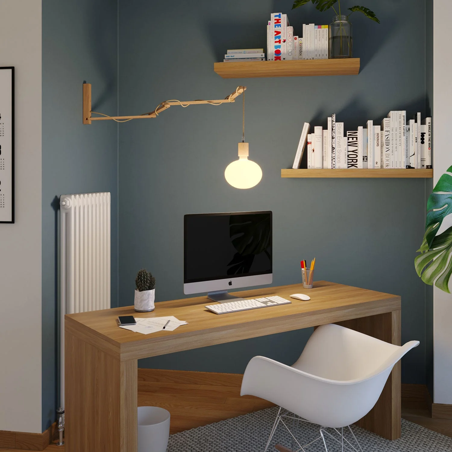 Pinocchio XL, verstellbare Wandhalterung aus Holz für Wandleuchten - Image 3