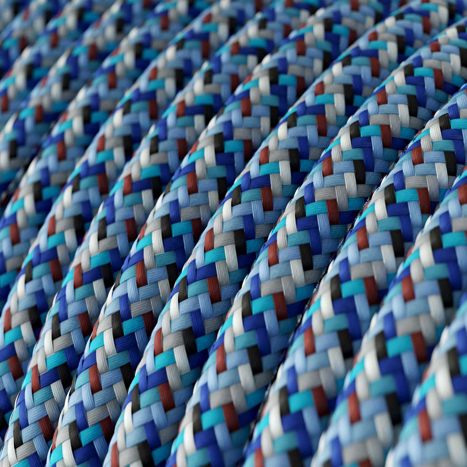Rundes Elektrokabel mit Pixel Blue-Ummantelung – RX03 - Image 2