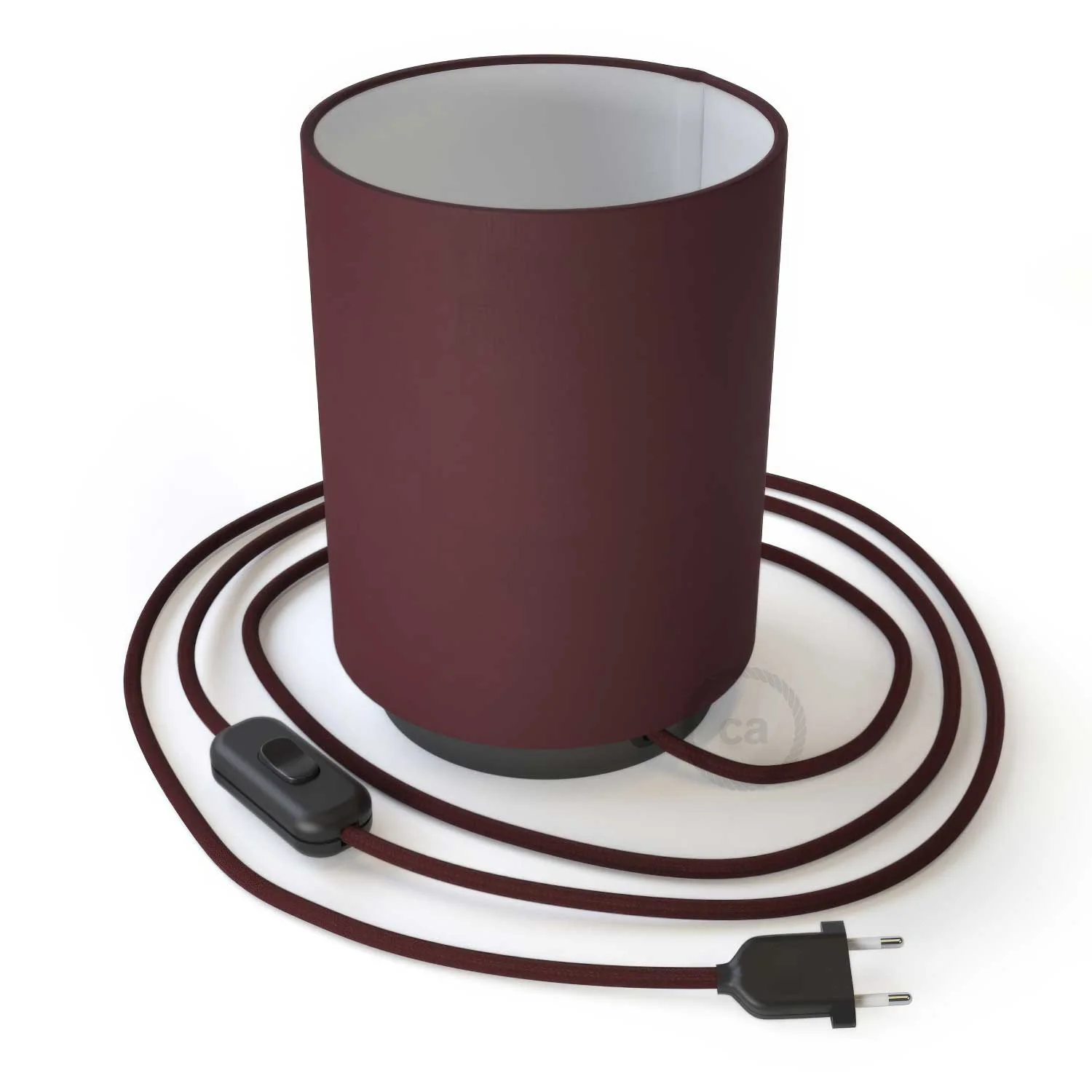Posaluce aus Metall mit Lampenschirm Zylinder Teletta Bordeaux - Teletta bordeaux