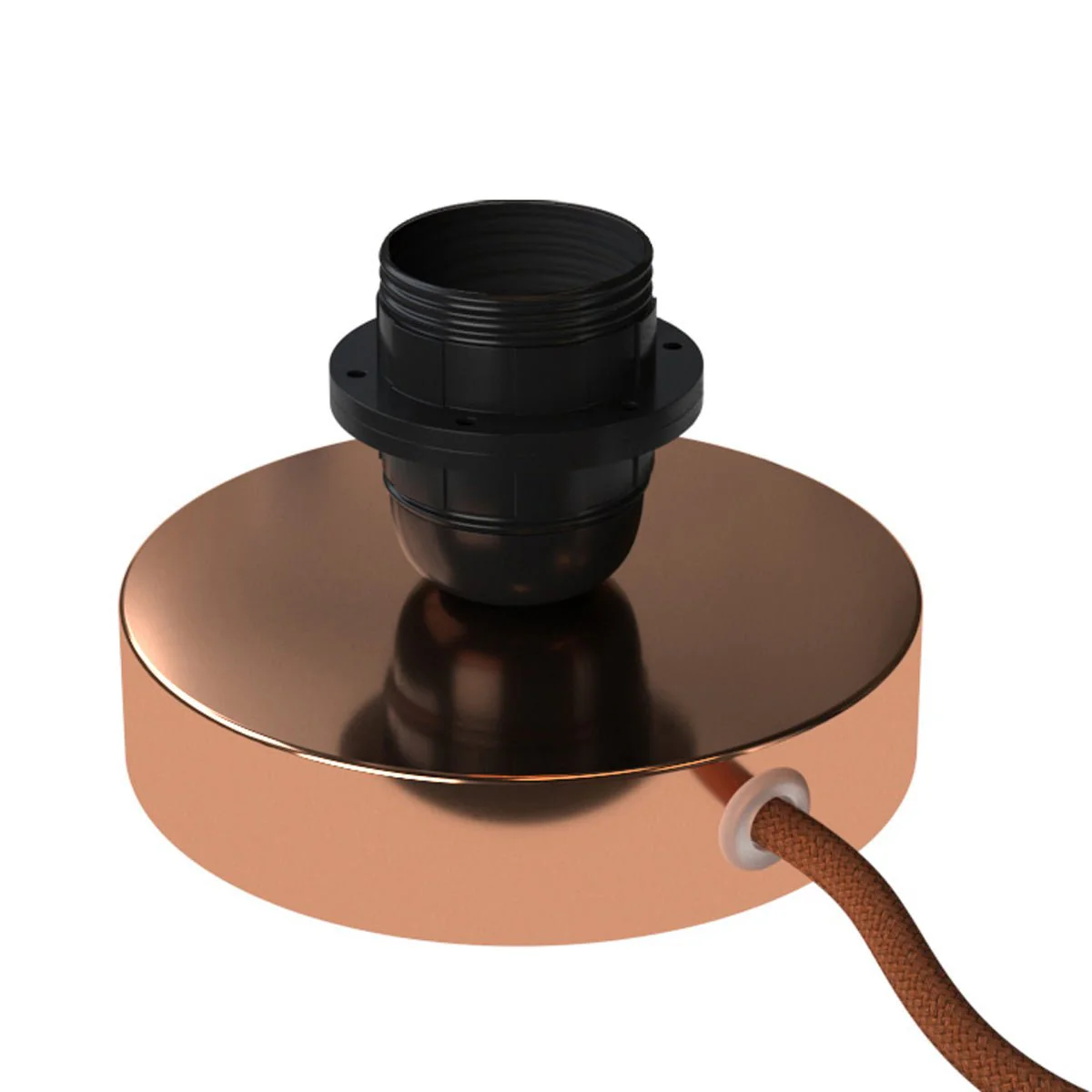 Posaluce für Lampenschirm – Tischlampe aus Metall und UK-Stecker – Kupfer