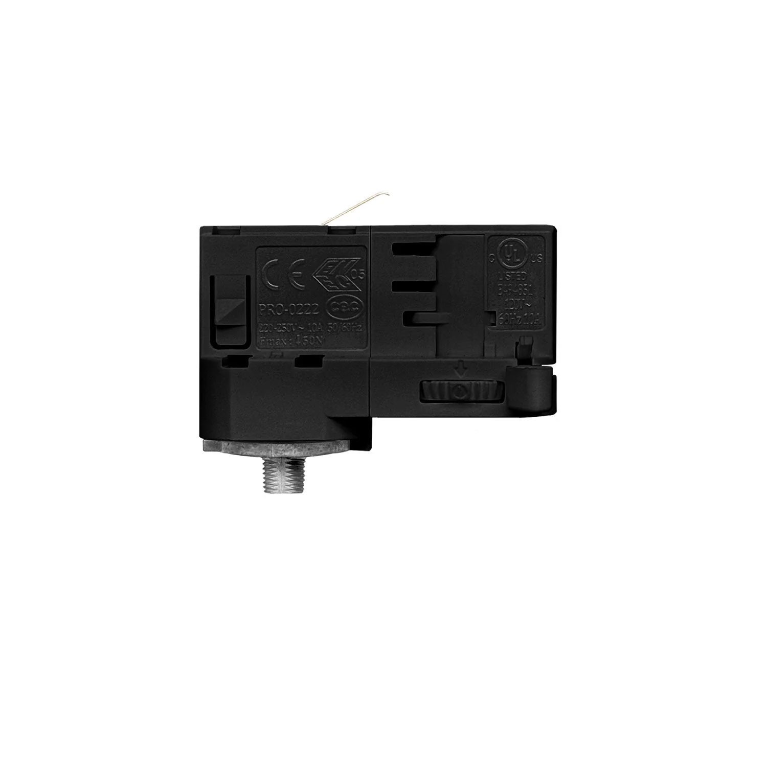 Powergear Adapter Schwarz für 3-Phasen-Schiene – zur Erweiterung oder als Gelenk