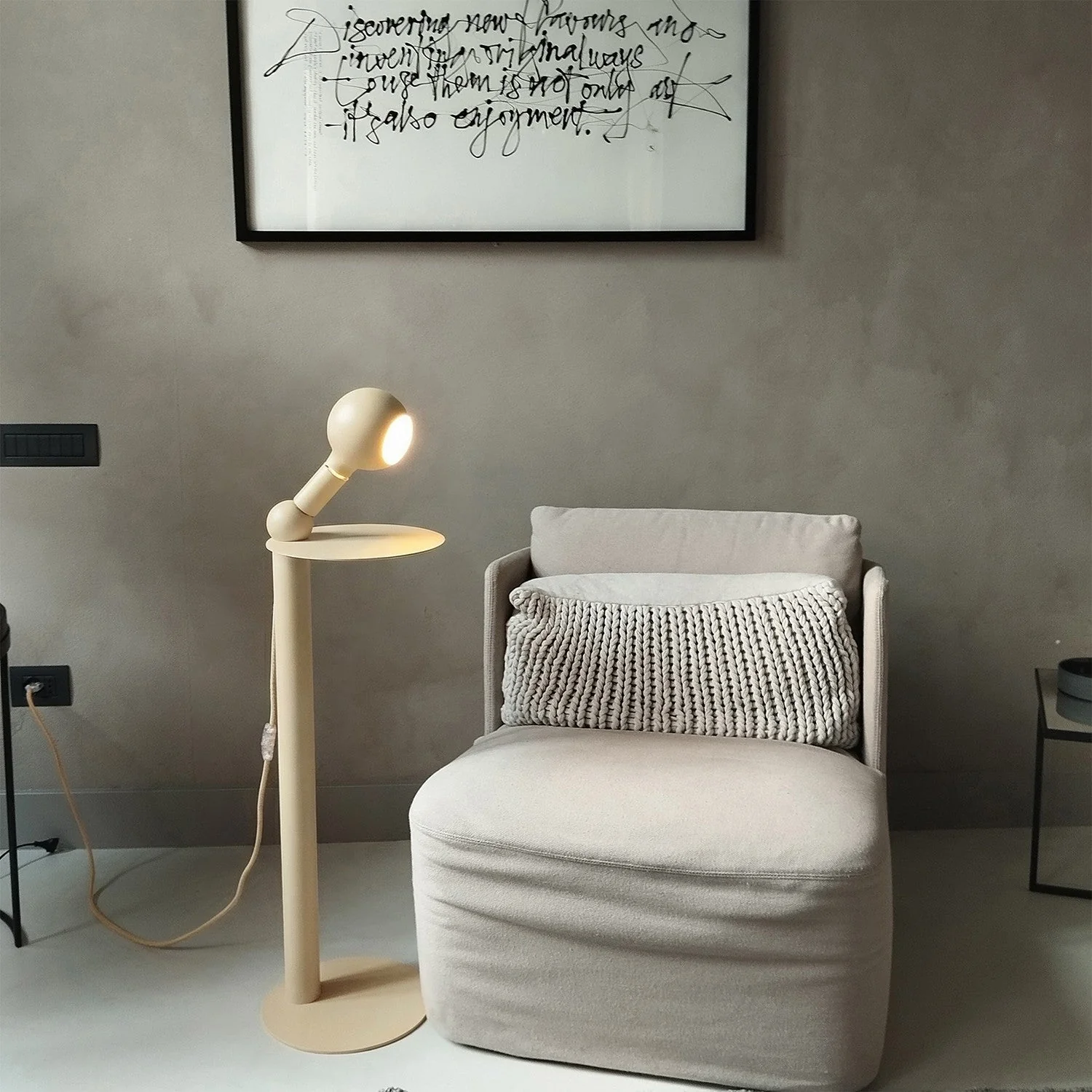 Rocco - Stehlampe mit Glühbirne Camo - Creme - Image 3