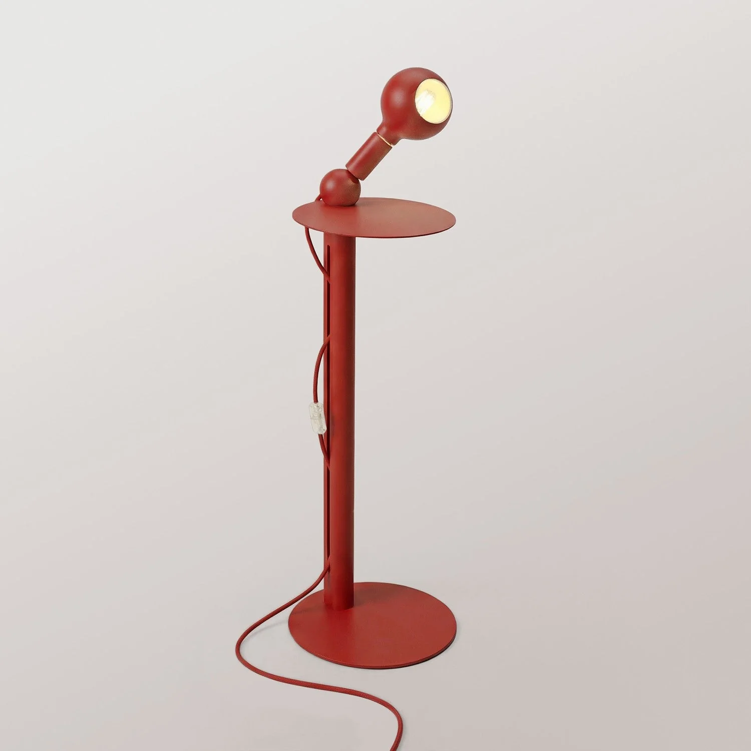Rocco - Stehleuchte mit UK-Stecker und Glühbirne Camo - Rot