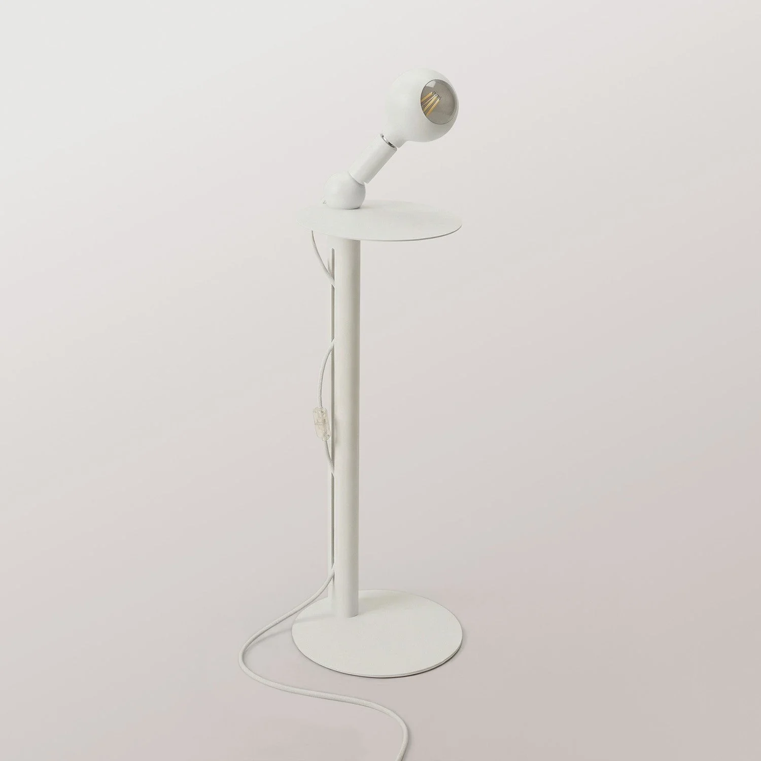 Rocco - Stehlampe mit UK-Stecker und Glühbirne Camo - Weiß - Image 4