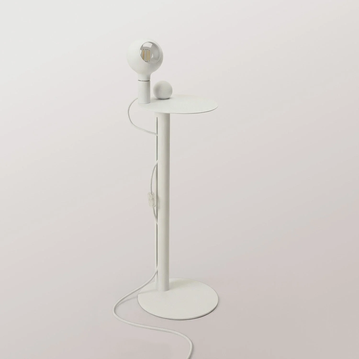 Rocco - Stehlampe mit UK-Stecker und Glühbirne Camo - Weiß - Image 5