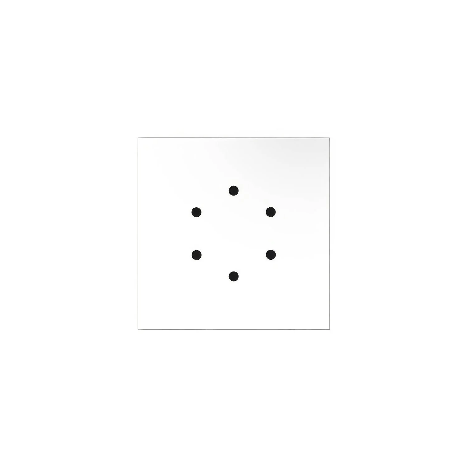 Rose-One Deckenbaldachin Quadrat, 200 mm mit 6 Löchern und 4 seitlichen Öffnungen – Mattweiß - Image 3