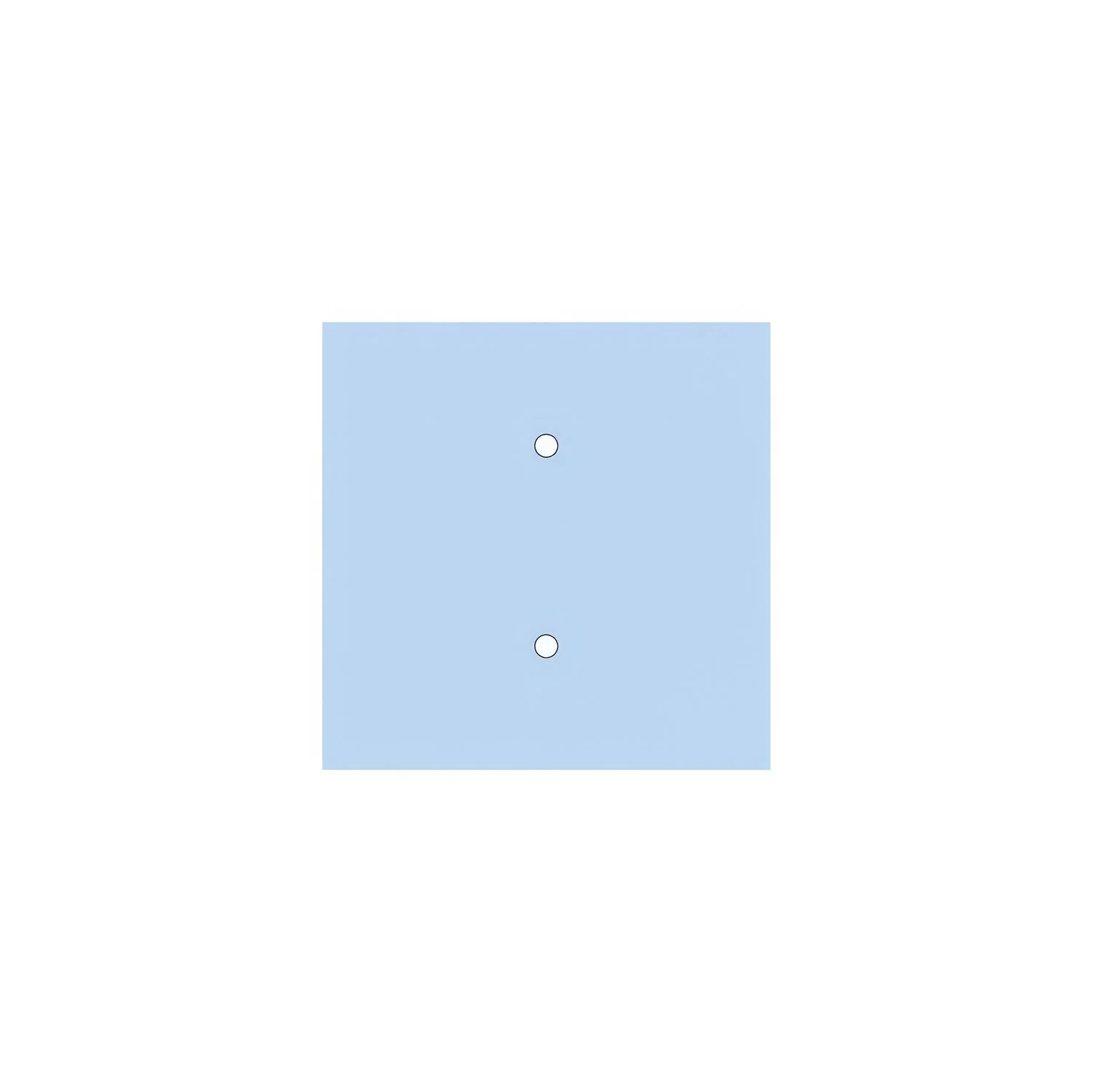 Quadratischer Rose-One Baldachin, 200 mm mit 2 Löchern und 4 Seitenlöchern – Zuckertütenblau - Image 3