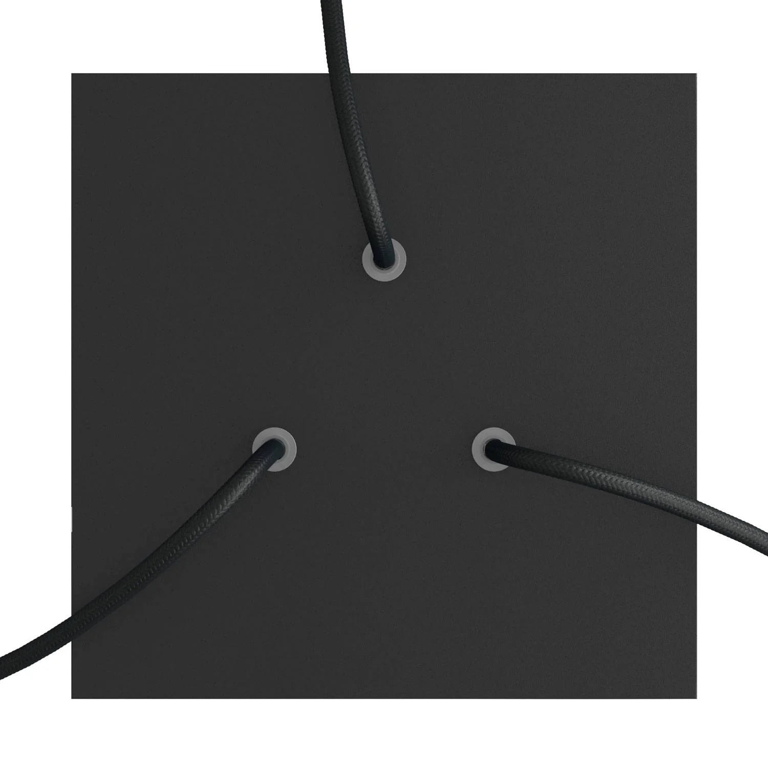 Rosone Rose-One quadratisch, 200 mm mit 3 Löchern und 4 seitlichen Löchern – Matt-Schwarz - Image 2