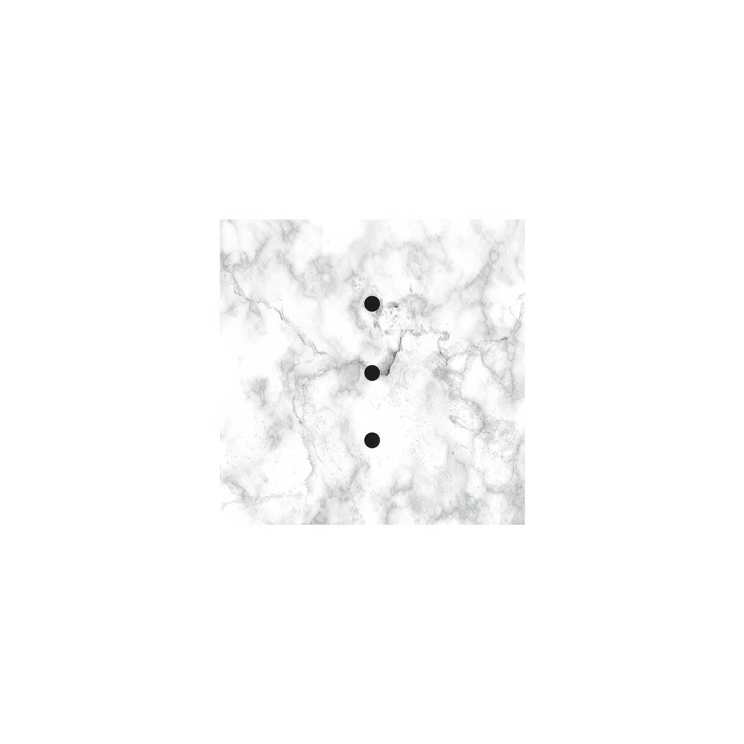 Rosone Rose-One quadratisch, 200 mm mit 3 Öffnungen in Reihe und 4 seitlichen Öffnungen – Carrara-Marmor - Image 3