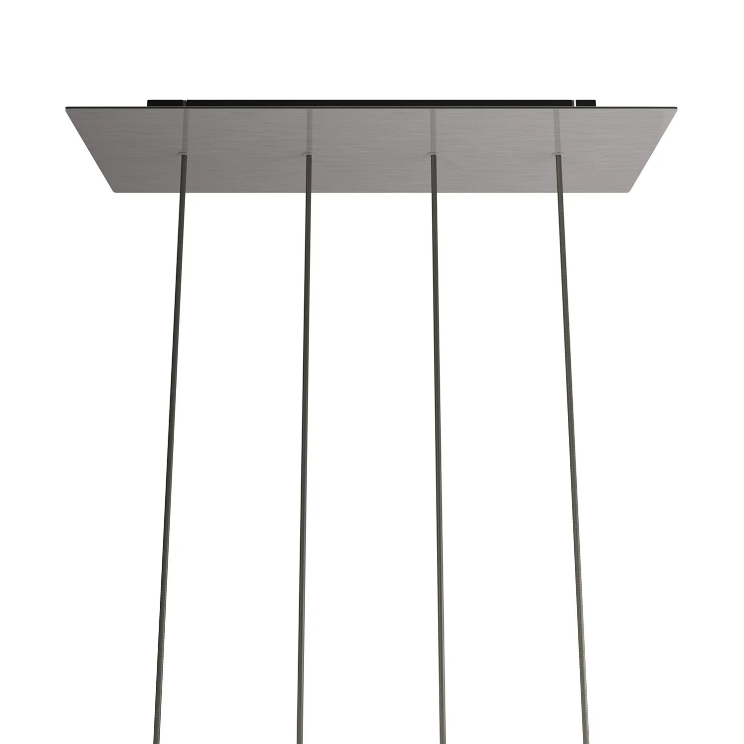 Rechteckiger XXL Rose-One Baldachin mit 4 Löchern in Linie und 6 seitlichen Löchern, Maße 675 x 225 mm  - Satiniertes Dibond-Stahl - Image 7