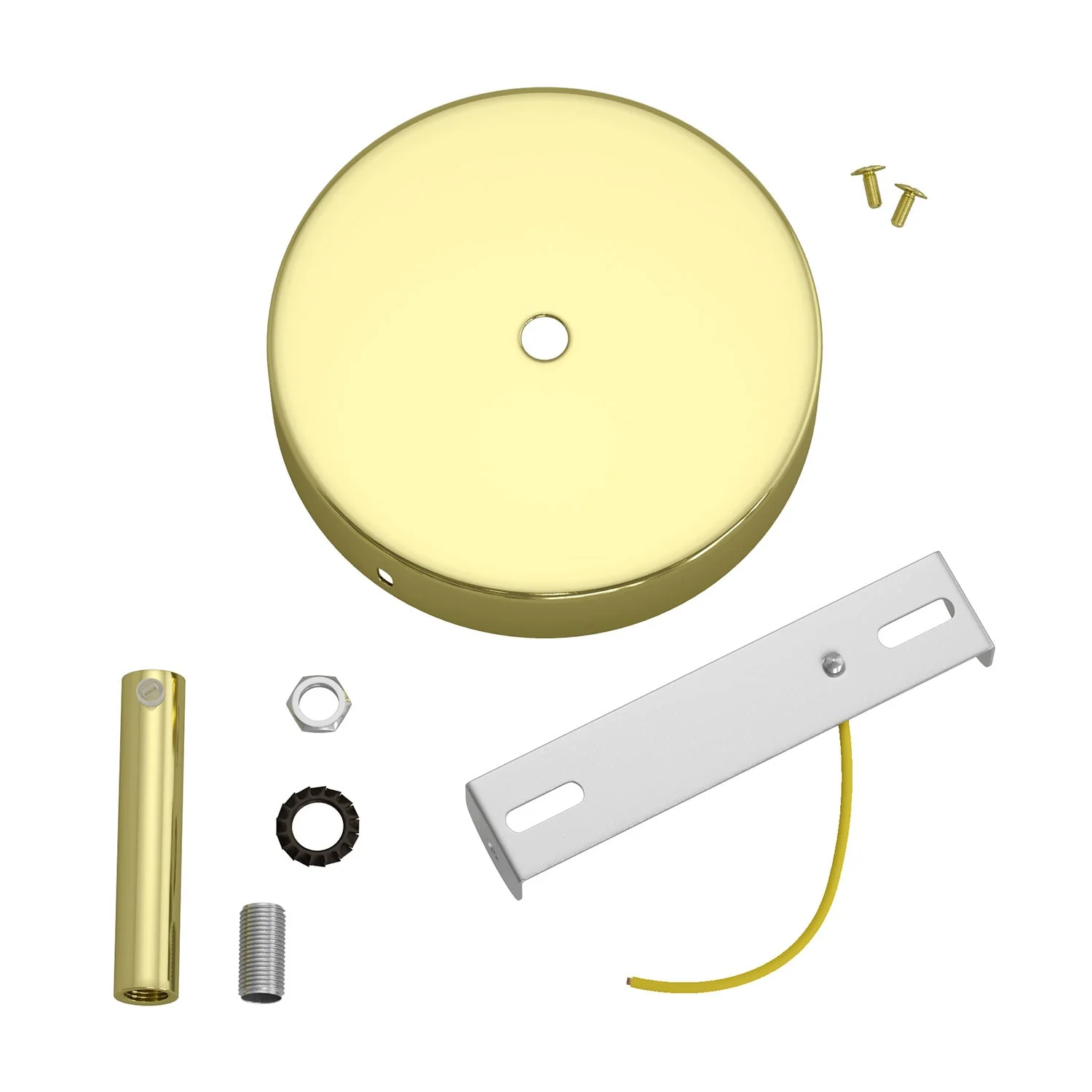 Zylindrisches Baldachin-Set aus Metall mit 7 cm Zugentlastung – Messing - Image 3
