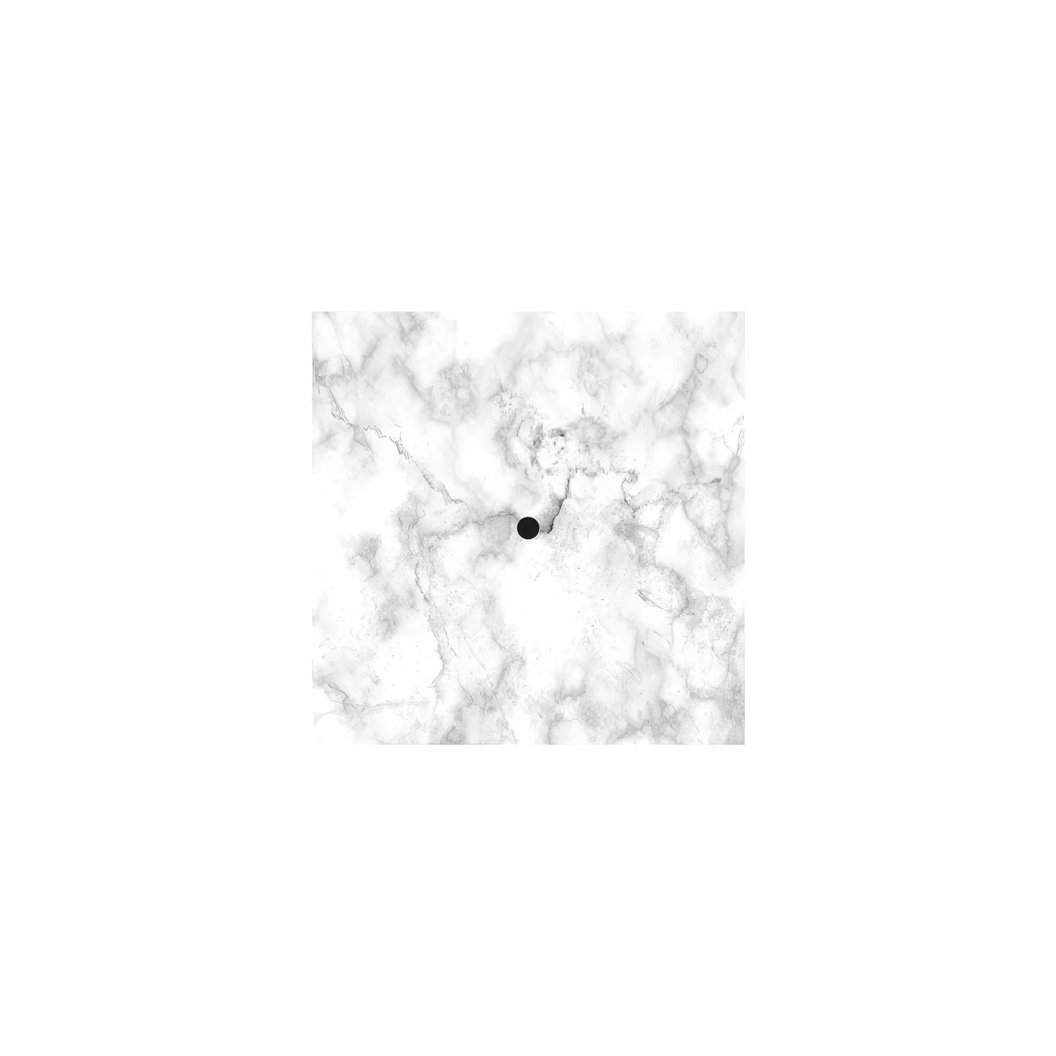 Lampenbaldachin Rose-One quadratisch, 200 mm mit 1 Loch und 4 seitlichen Löchern – Carrara-Marmor - Image 3