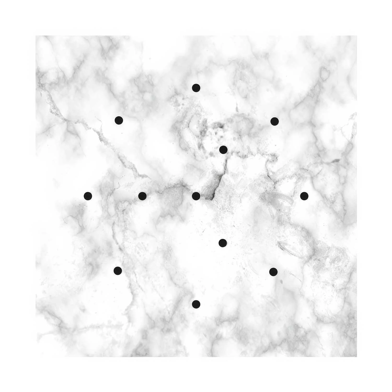 XXL-Rosette Rose-One quadratisch, 400 mm mit 12 Löchern und 4 seitlichen Löchern - Carrara-Marmor - Image 3