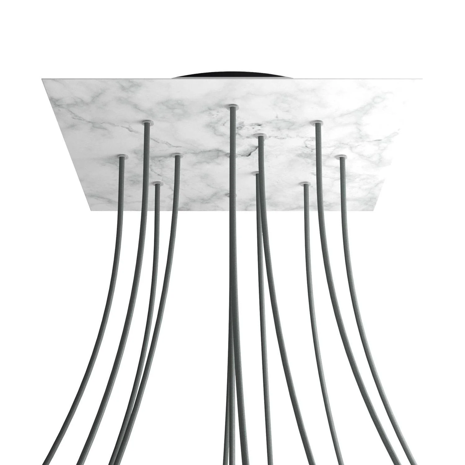 XXL-Rosette Rose-One quadratisch, 400 mm mit 12 Löchern und 4 seitlichen Löchern - Carrara-Marmor - Image 8