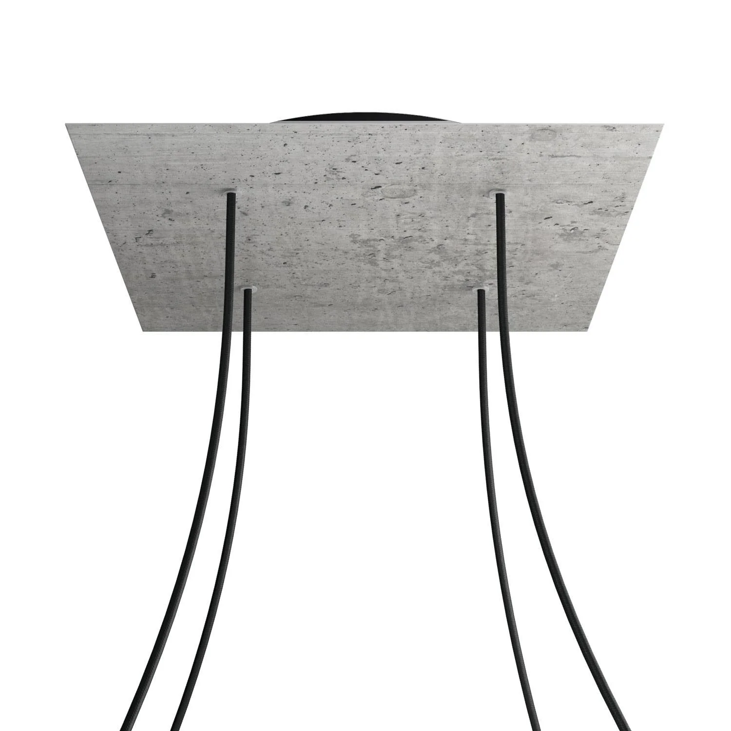 Lampenbaldachin XXL Rose-One quadratisch, 400 mm mit 4 Löchern und 4 seitlichen Löchern - Beton - Image 8