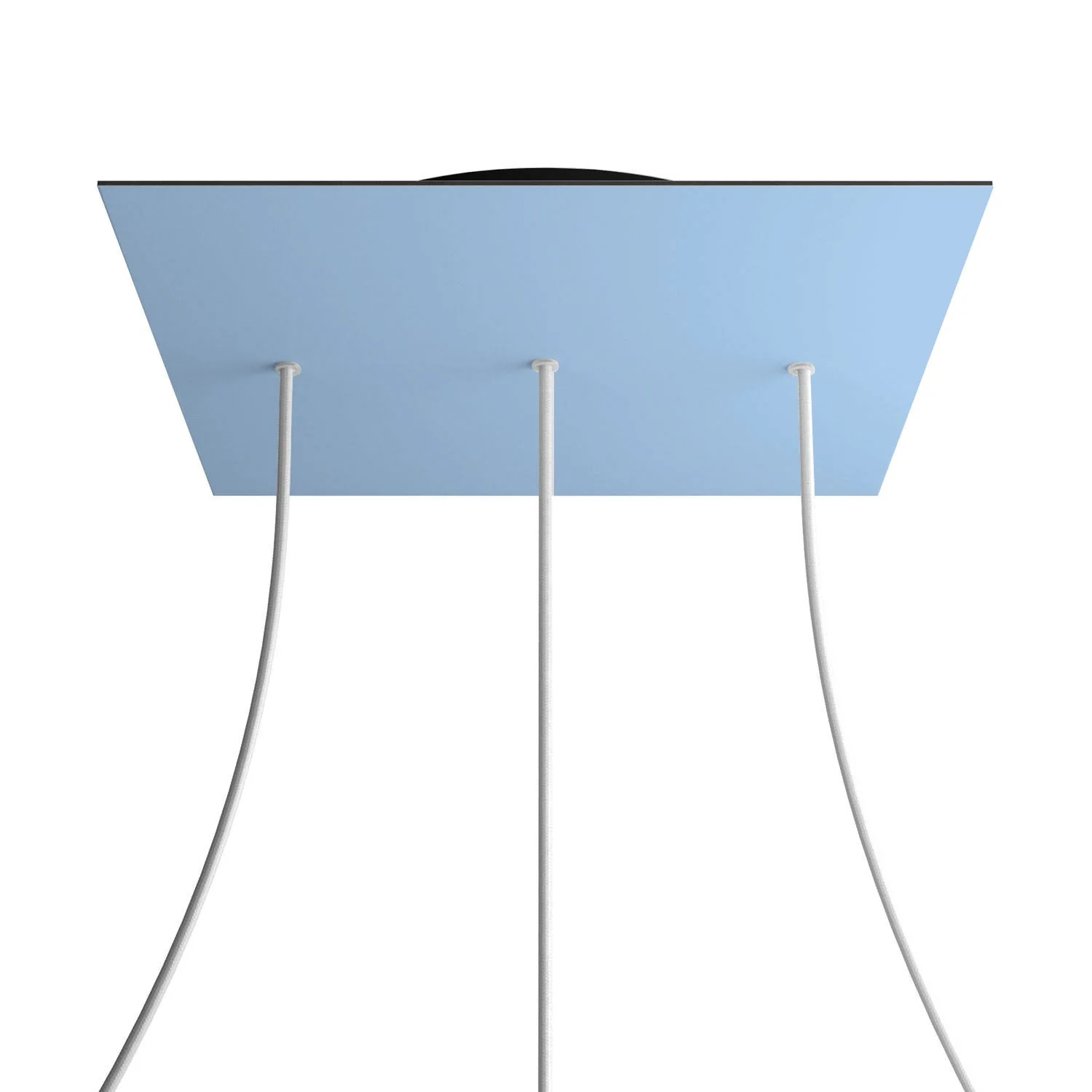 XXL-Baldachin Rose-One quadratisch, 400 mm mit 3 Löchern in Linie und 4 seitlichen Löchern – Zuckerpapier-Blau - Image 8