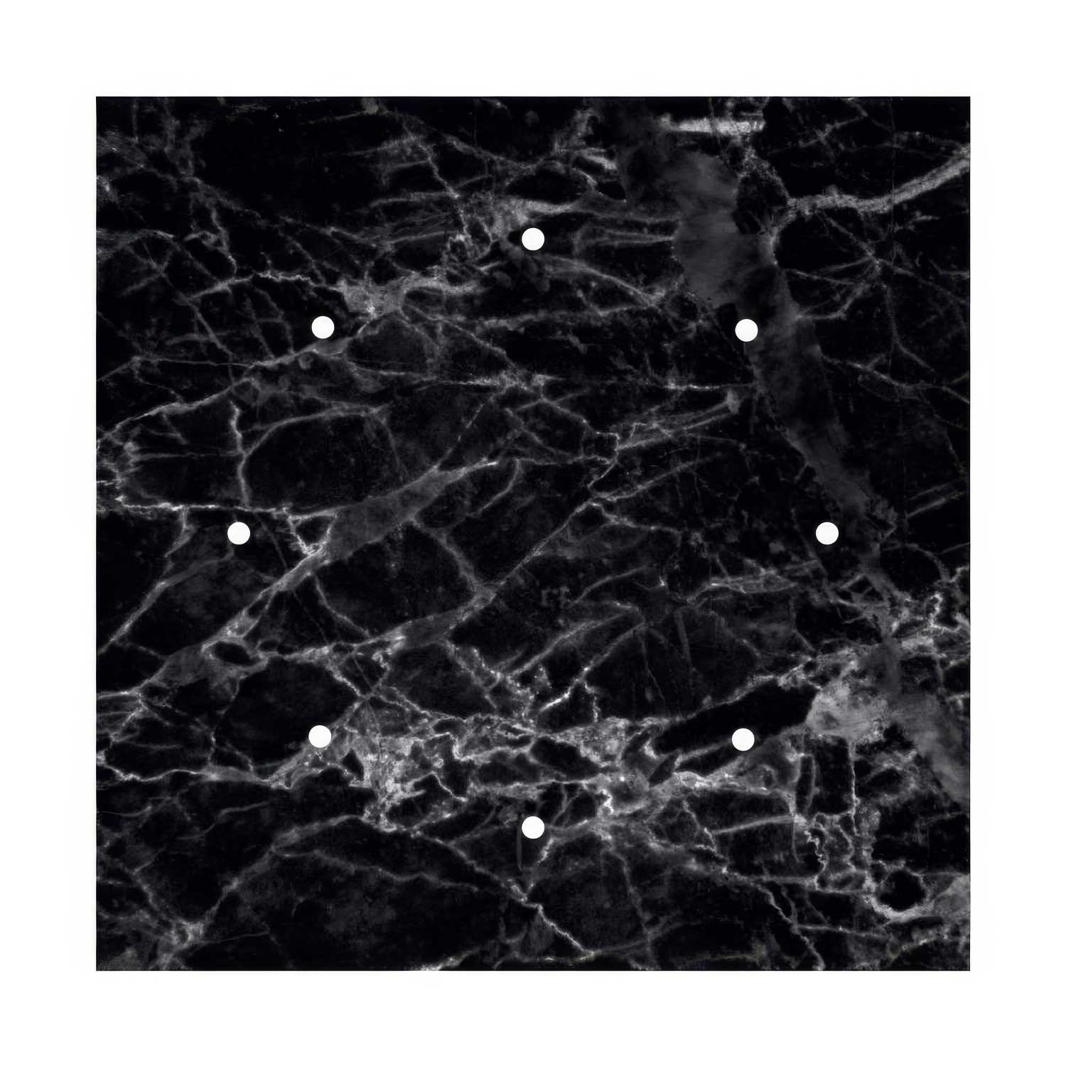 Rose-One XXL Baldachin quadratisch, 400 mm mit 8 Löchern und 4 seitlichen Löchern – Marmor Marquina - Image 3