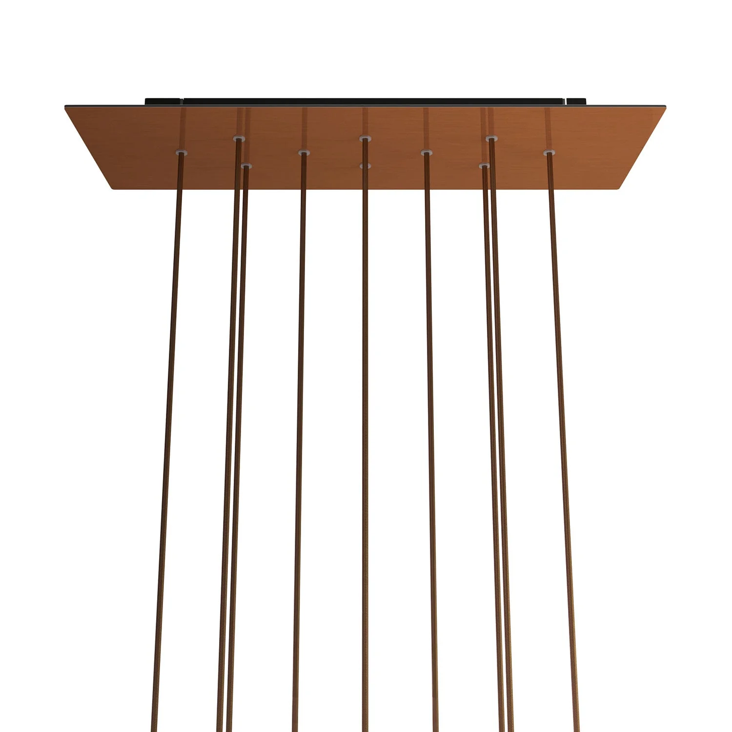 XXL-Deckenbaldachin Rose-One rechteckig mit 10 Löchern und 6 seitlichen Löchern, Maße 675 x 225 mm - Dibond Kupfer satiniert - Image 6