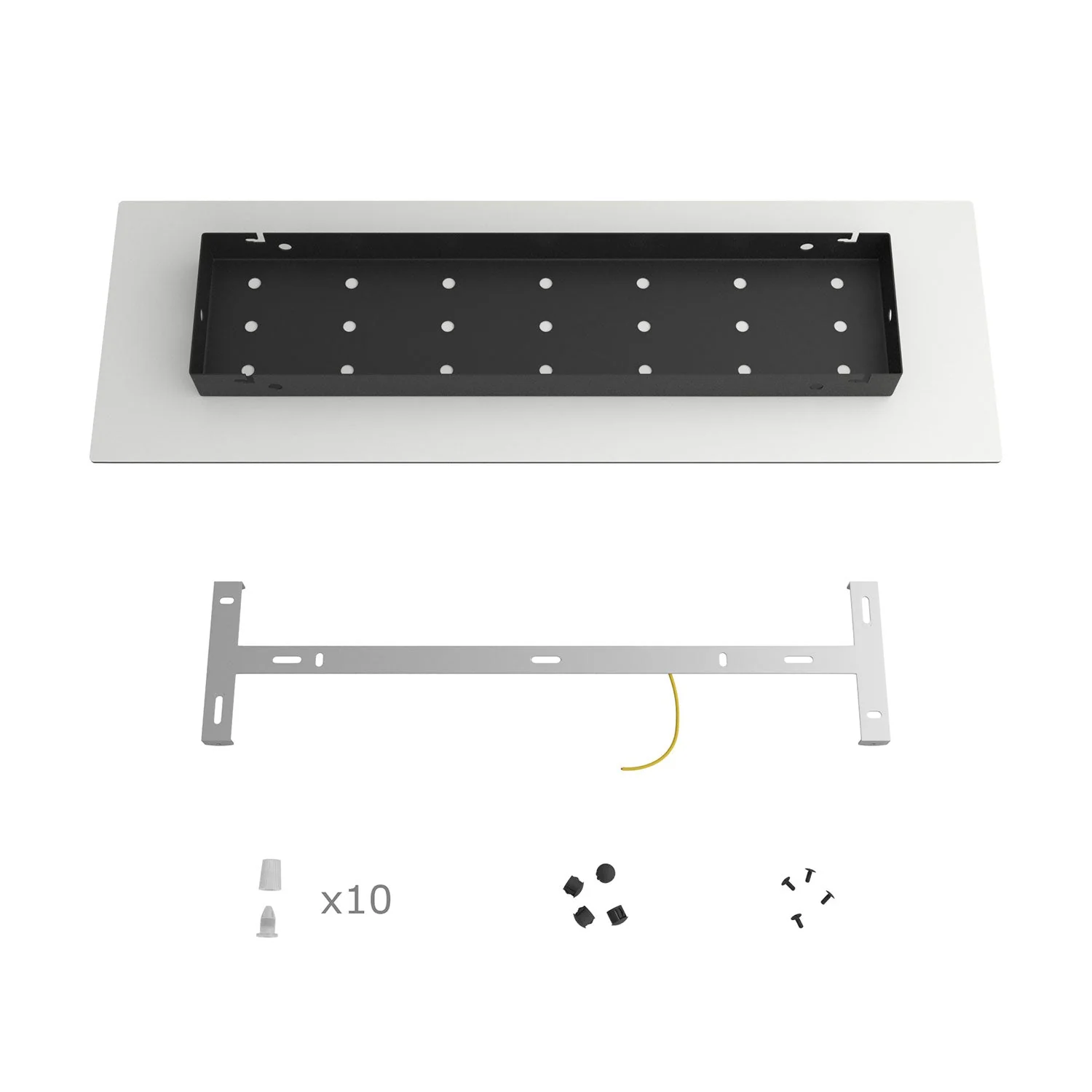 XXL-Deckenbaldachin Rose-One rechteckig mit 10 Löchern und 6 seitlichen Löchern, Maße 675 x 225 mm - Dibond Kupfer satiniert - Image 7