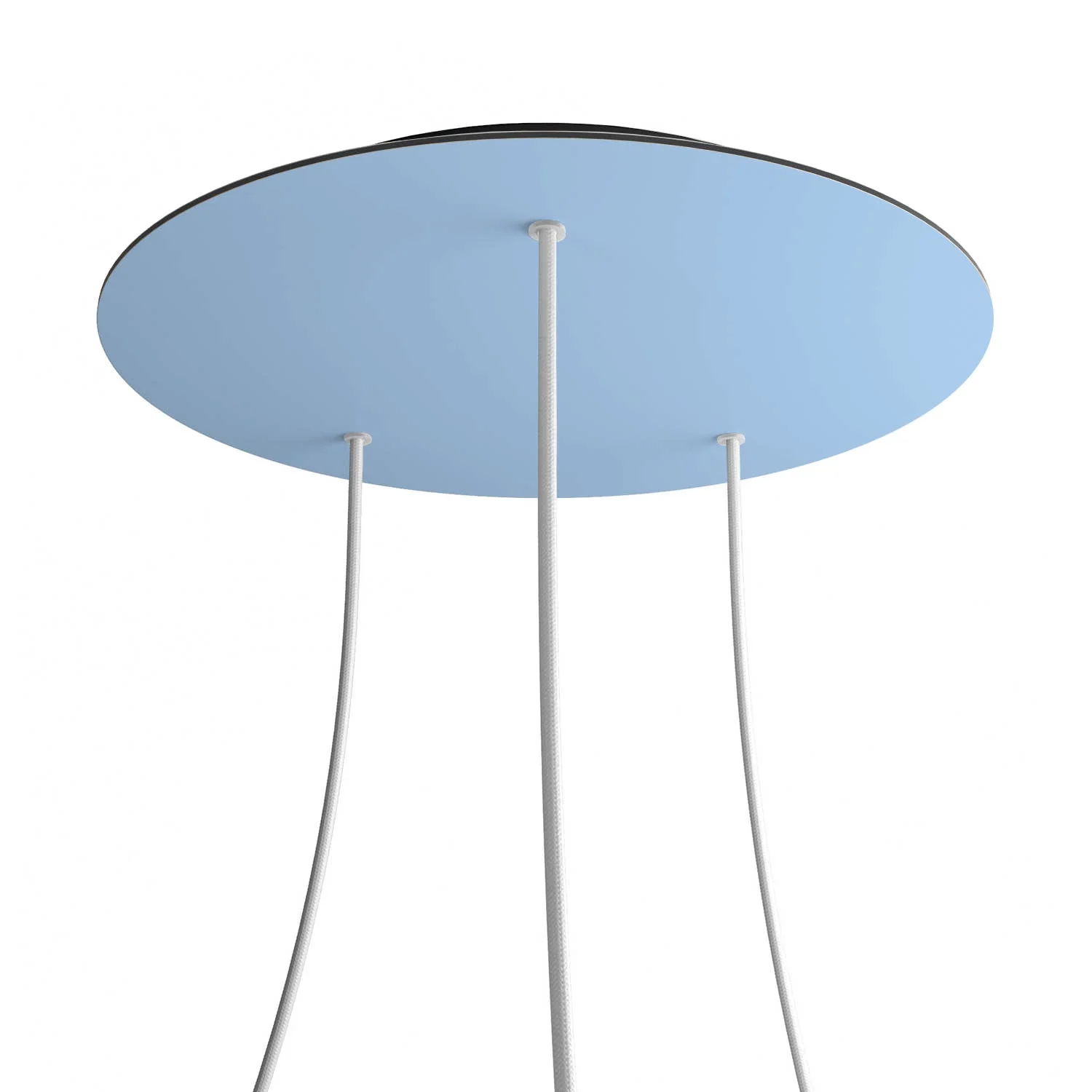 XXL-Baldachin Rose-One rund, Durchmesser 400 mm mit 3 Löchern und 4 seitlichen Löchern – Taubenblau - Image 8