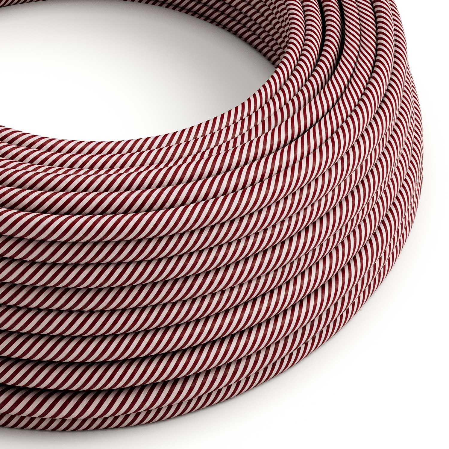 Rundes Electric Vertigo HD Kabel ummantelt mit pink- und kastanienfarbenem Stoff ERM47