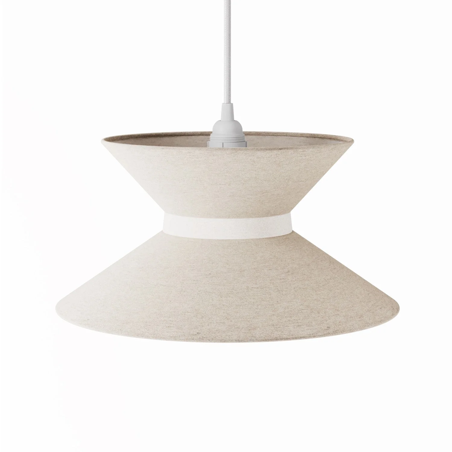 Stoffschirm Clessidra für Pendelleuchte – Wolle Beige - Image 4