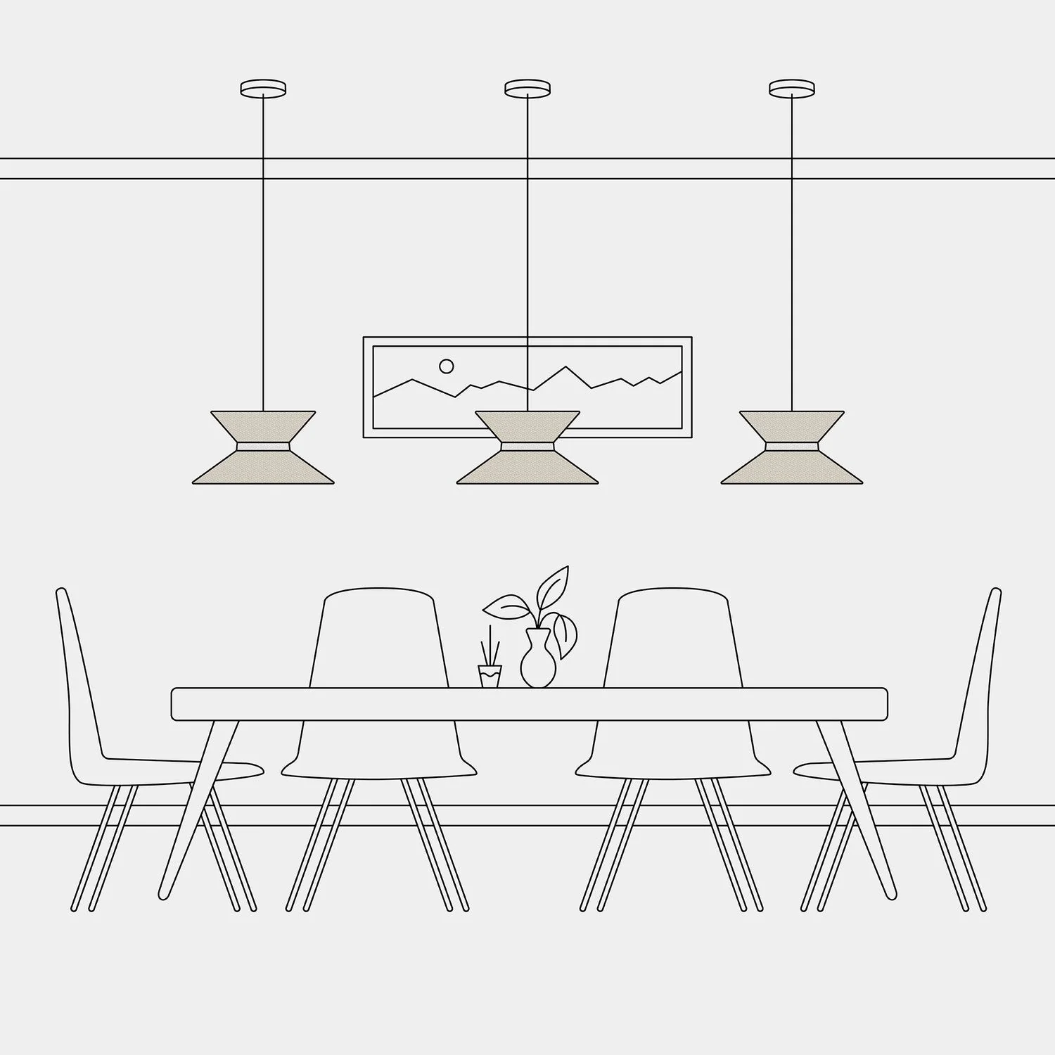 Stoffschirm Clessidra für Pendelleuchte – Wolle Beige - Image 6