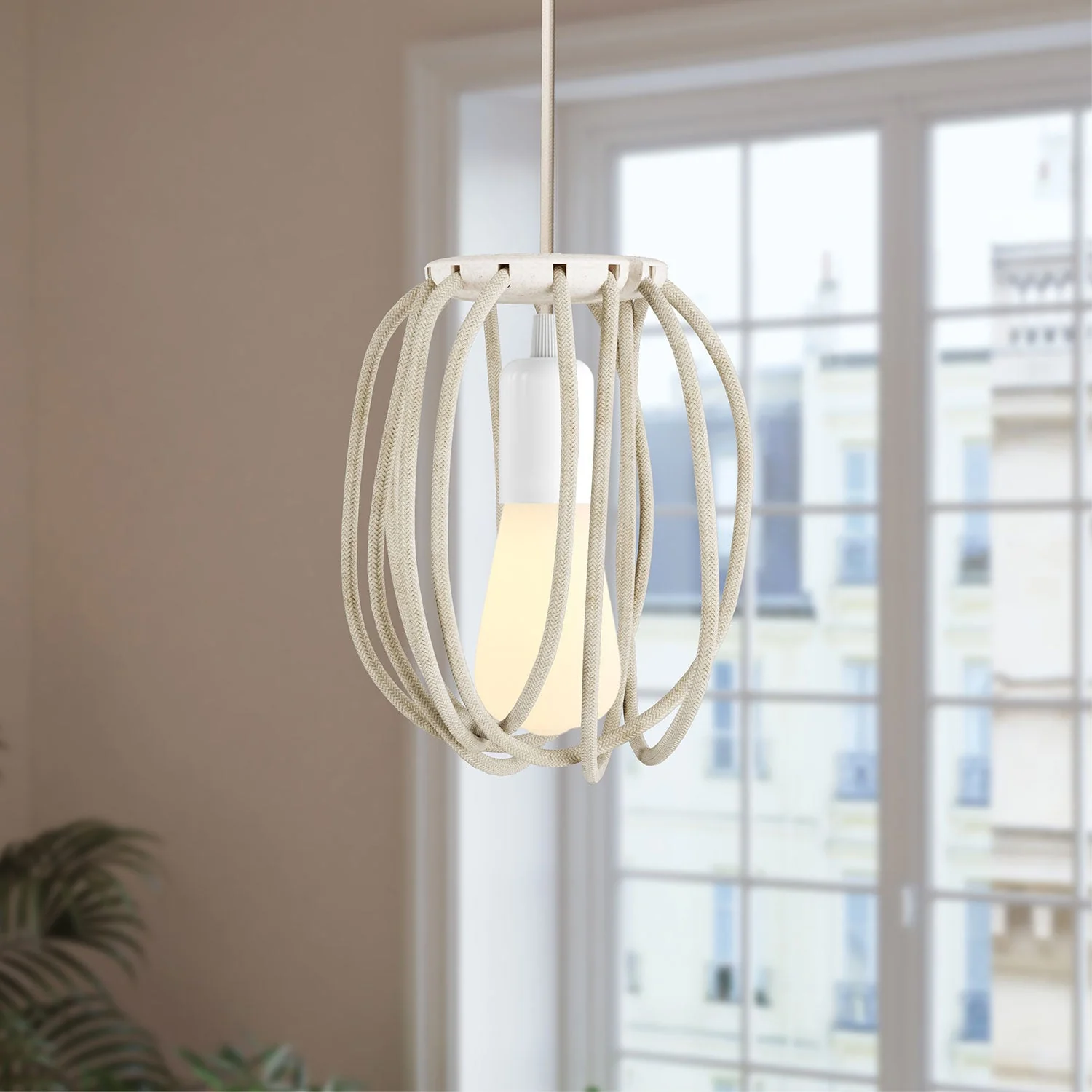 50 cm Multicolor Cablò Lampenschirm und weiße Leinenkabel - Image 2