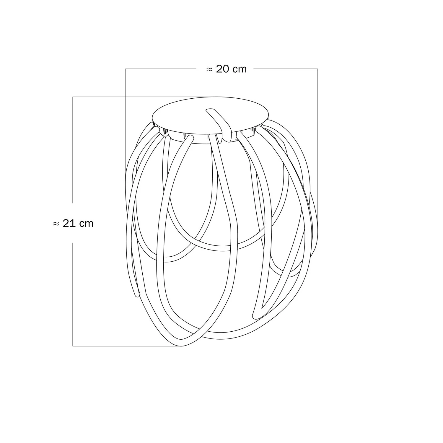 50 cm Multicolor Cablò Lampenschirm und weiße Leinenkabel - Image 6