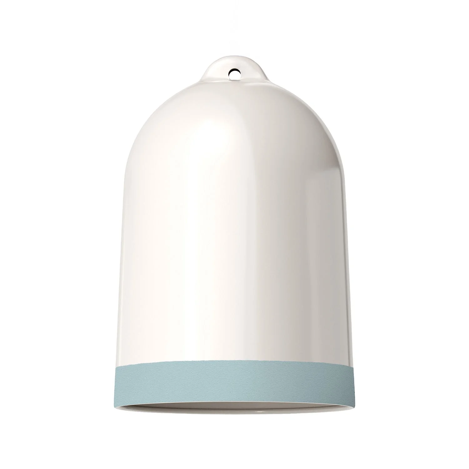 XL Campana-Lampenschirm, zweifarbige Keramik Weiß und Blau, Materia-Kollektion – Made in Italy - Image 3