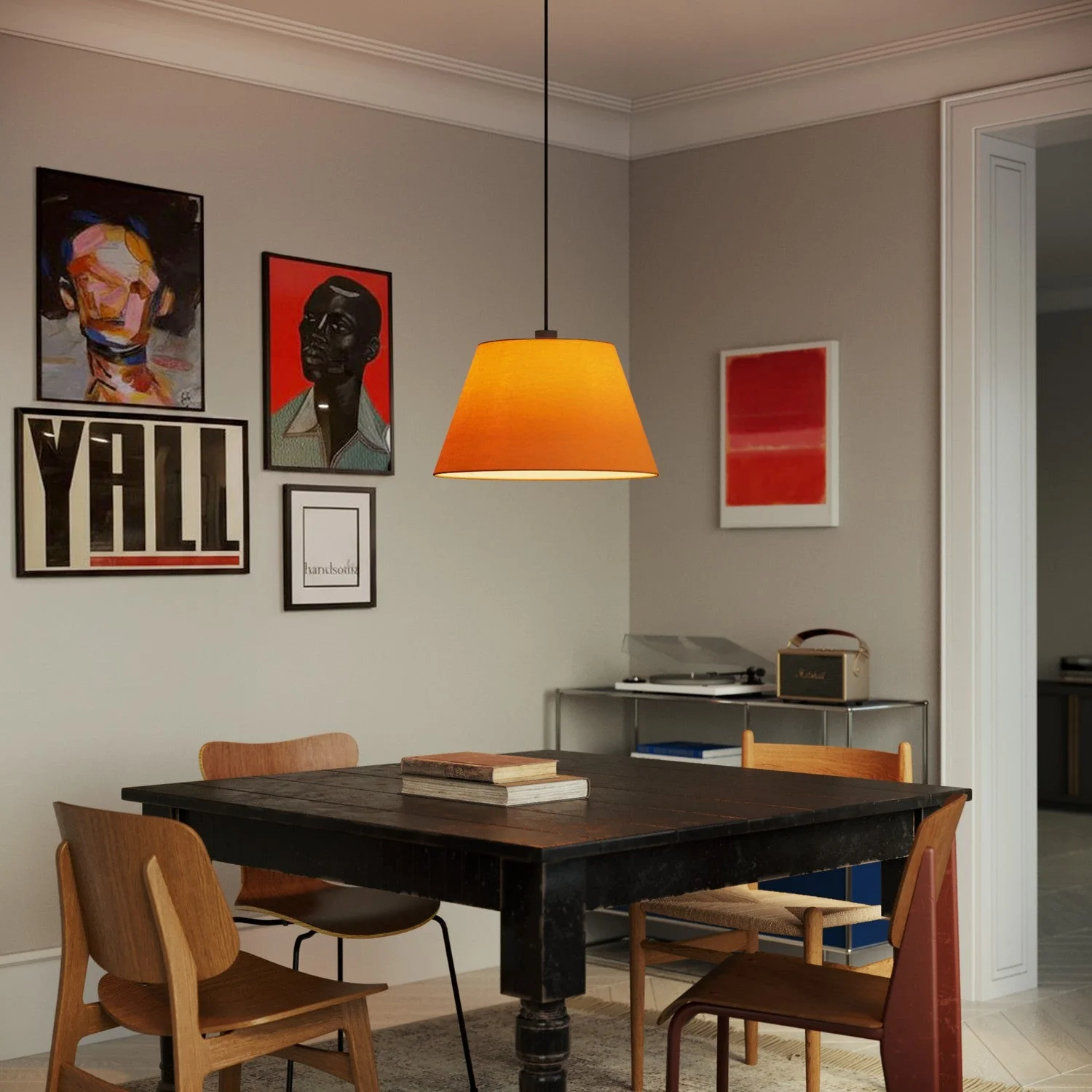 Lampenschirm Impero L für Pendelleuchte mit E27-Fassung – Made in Italy – Teletta Mandarine - Image 2