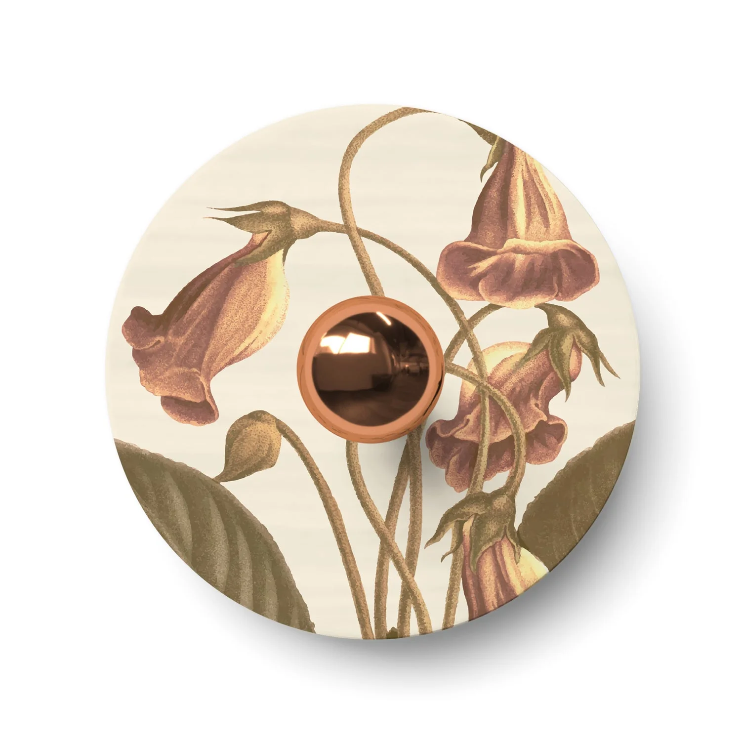Ellepì Mini-Flachschirm mit Blumendekor 'Blossom Haven' Botanico Gloxinia, Durchmesser 24 cm – Made in Italy - Image 3
