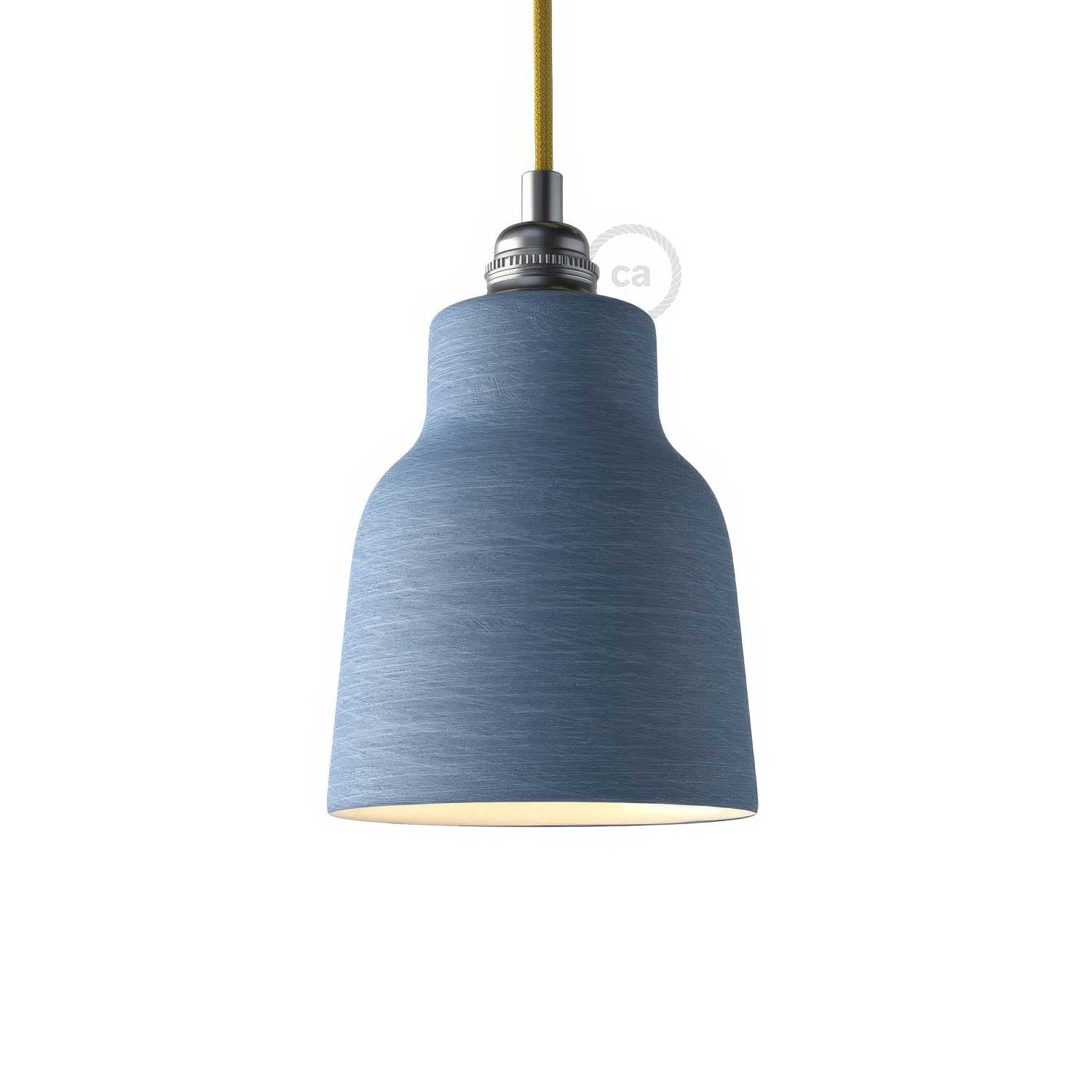 Vaso-Lampenschirm aus Keramik, Kollektion Materia – Made in Italy – Avion gestreift