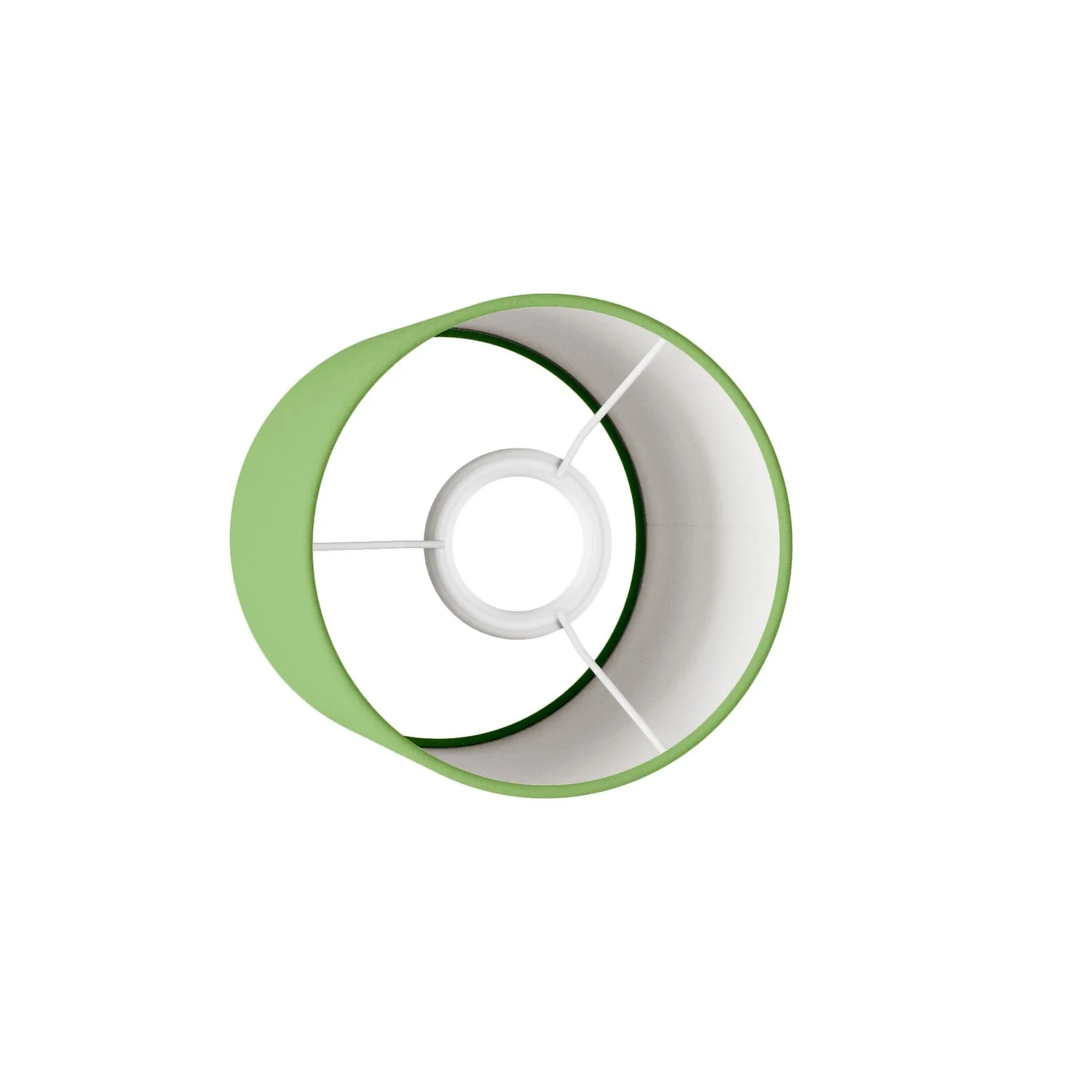 Zylindrischer Lampenschirm S aus Stoff mit E27-Fassung – Made in Italy – Cinette Pistaziengrün - Image 3