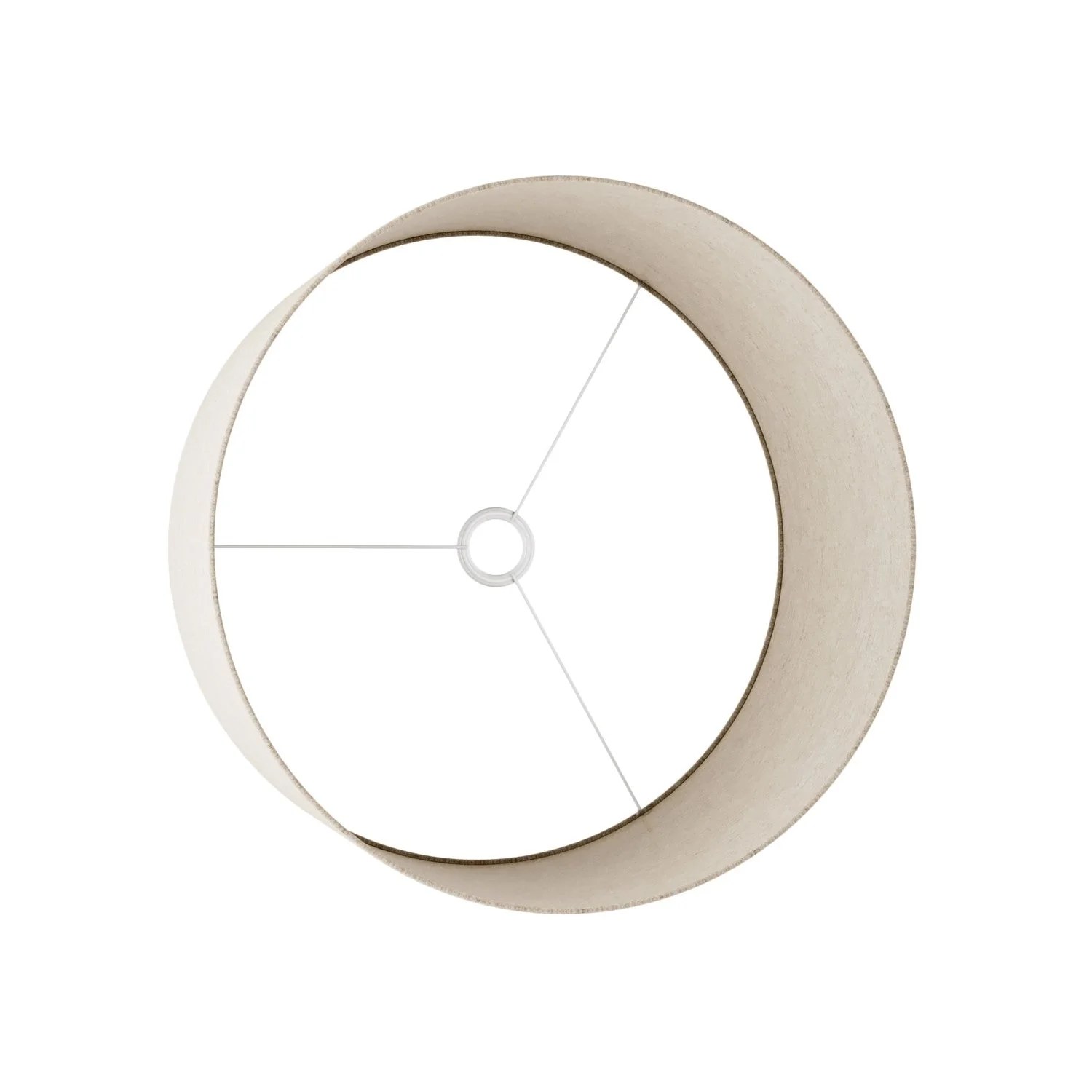 Zylinder Lampenschirm XL aus Stoff mit E27-Fassung – Made in Italy – Beige Wolle - Image 3