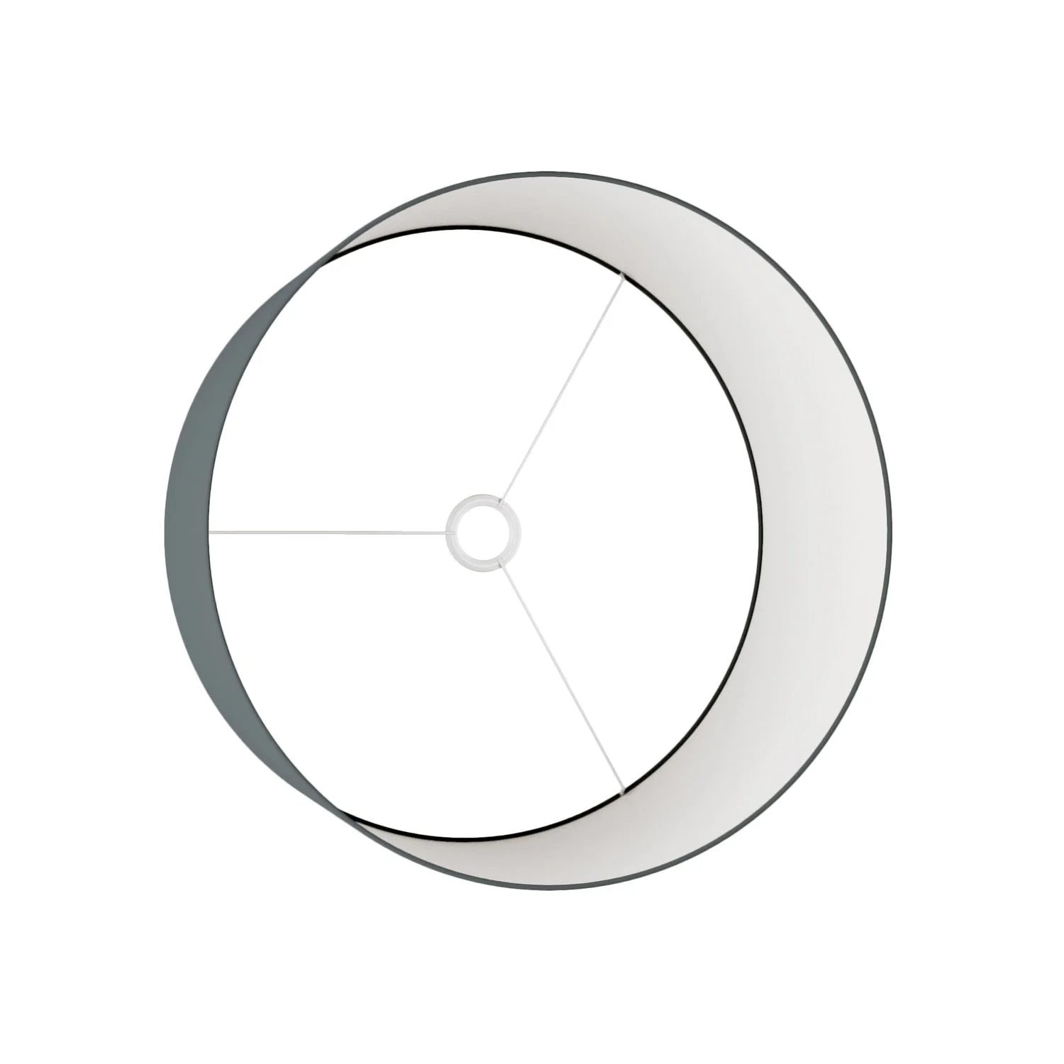 Lampenschirm Zylinder XL aus Stoff mit E27-Fassung – Made in Italy – Teletta Dunkelgrau - Image 3