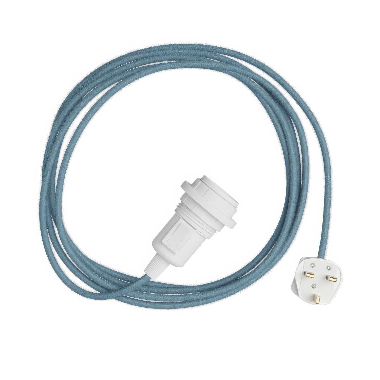 Snake für Lampenschirm – Plug-in-Lampe mit farbigem Stoffkabel RC53 und UK-Stecker