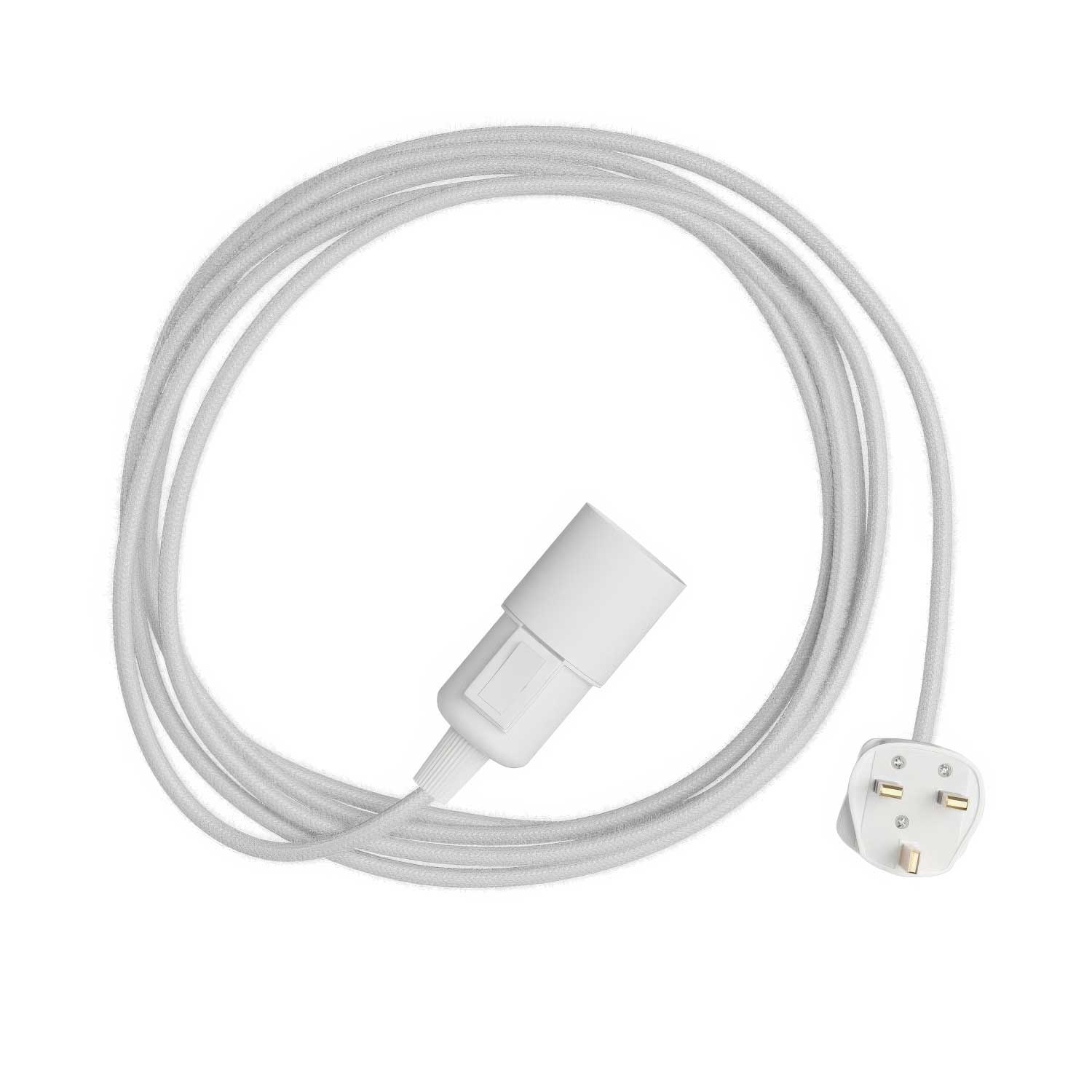 Snake – Plug-in-Lampe mit farbigem Textilkabel RC01 und UK-Stecker
