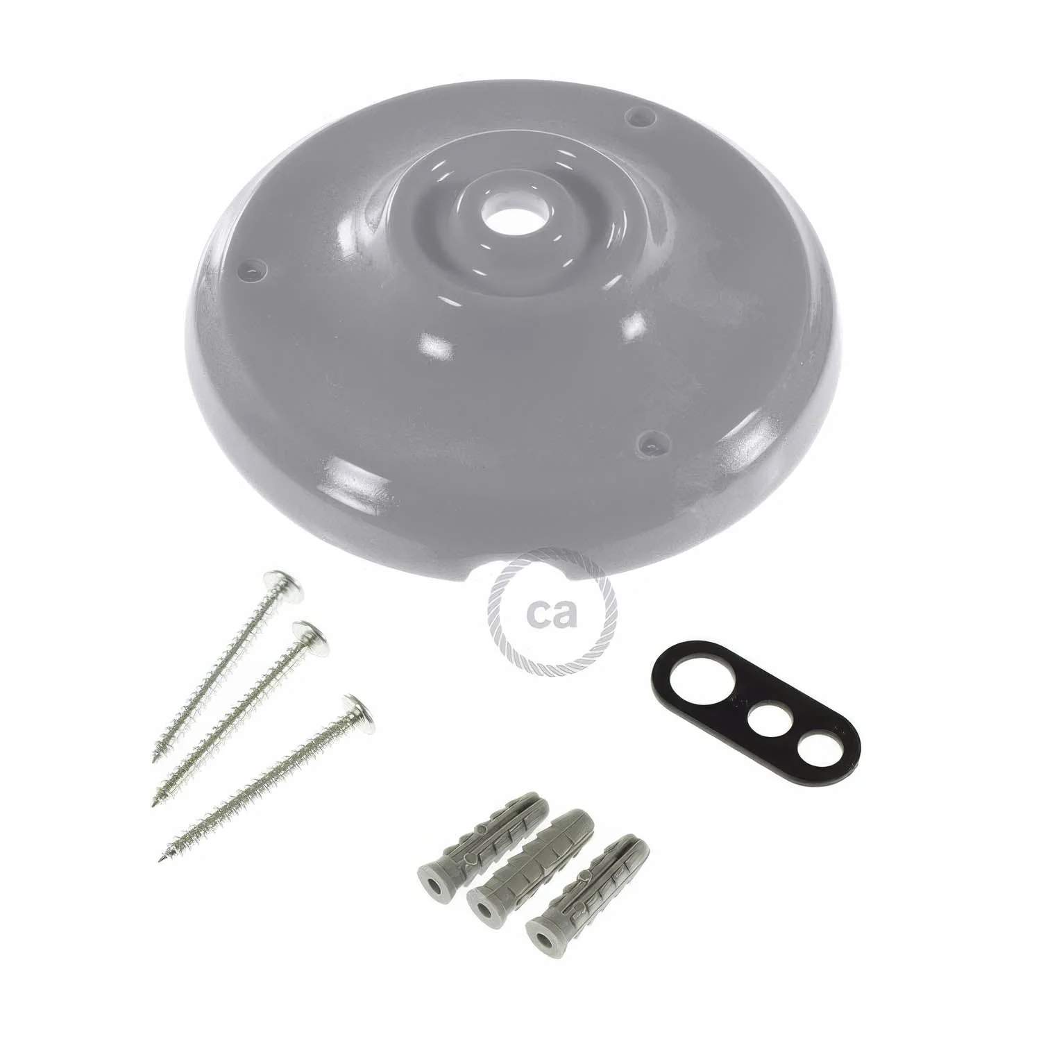 Rosetten-Kit aus Porzellan – Grau - Image 3