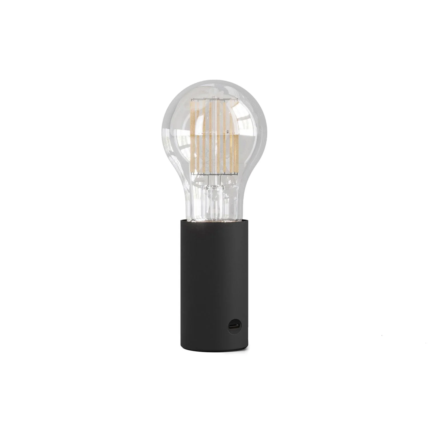 SI! Tragbare Lampe mit 5V und A60 Glühbirne – Schwarz