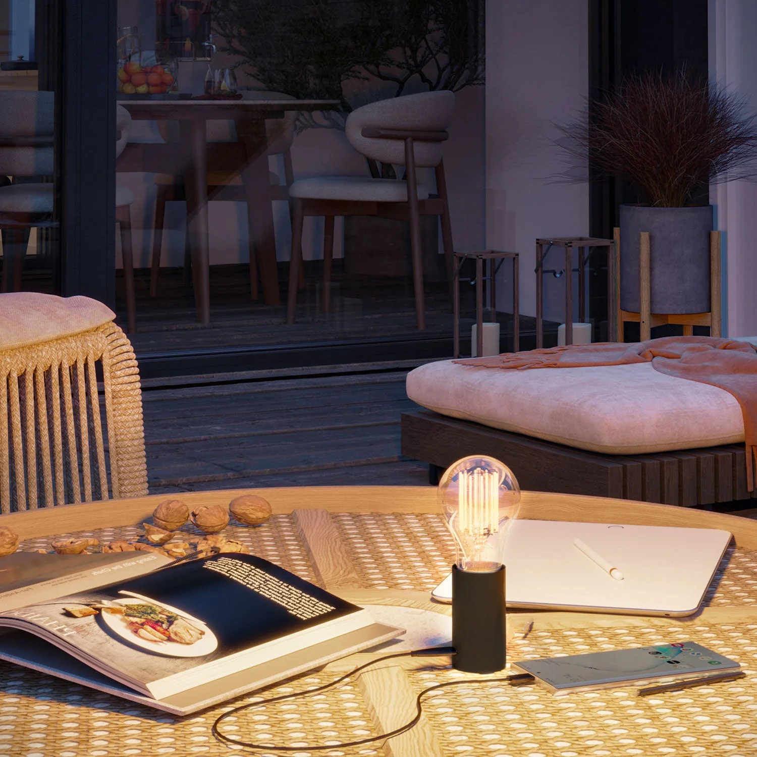 SI! Tragbare Lampe mit 5V und A60 Glühbirne – Schwarz - Image 5