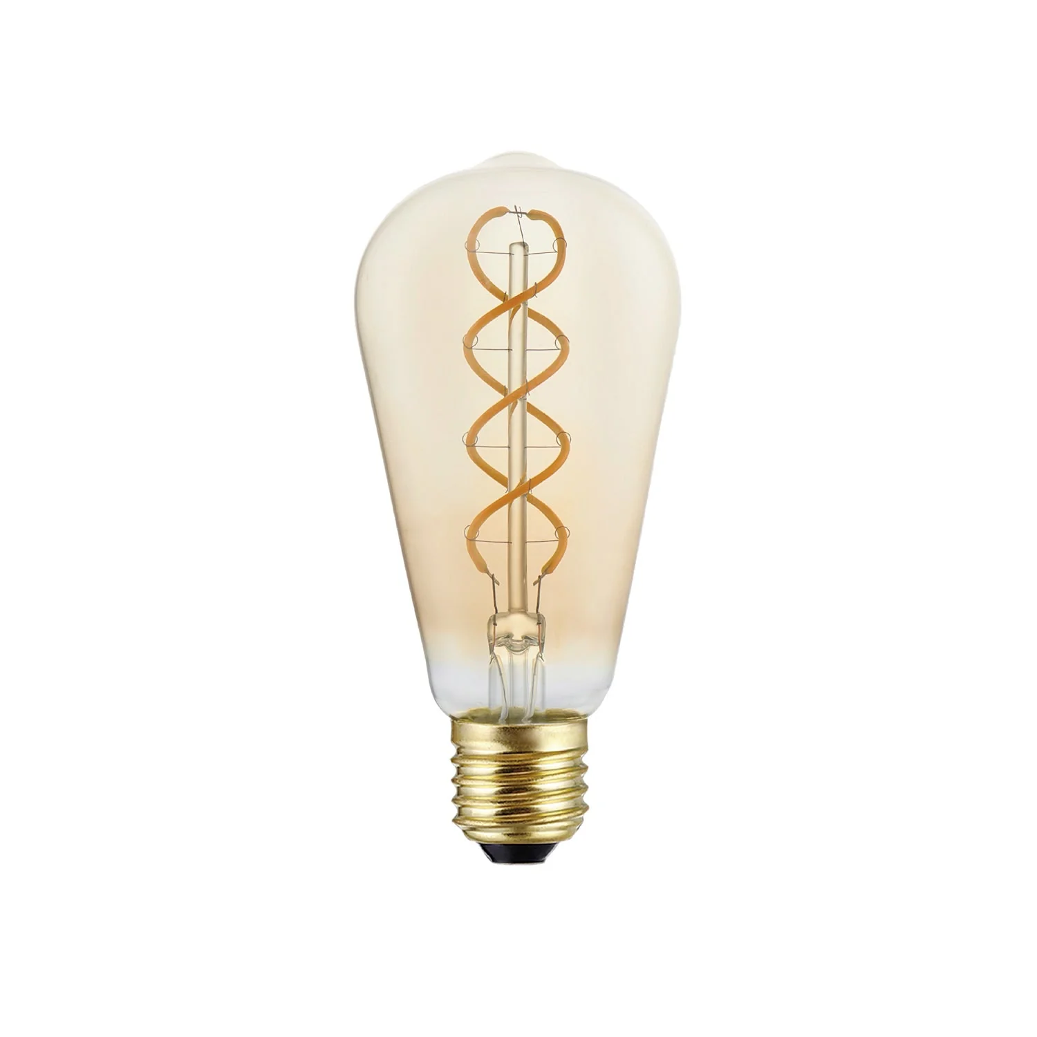 SI! Tischlampe mit 5V und Glühbirne ST64 sowie Metallfuß – Schwarz - Image 4