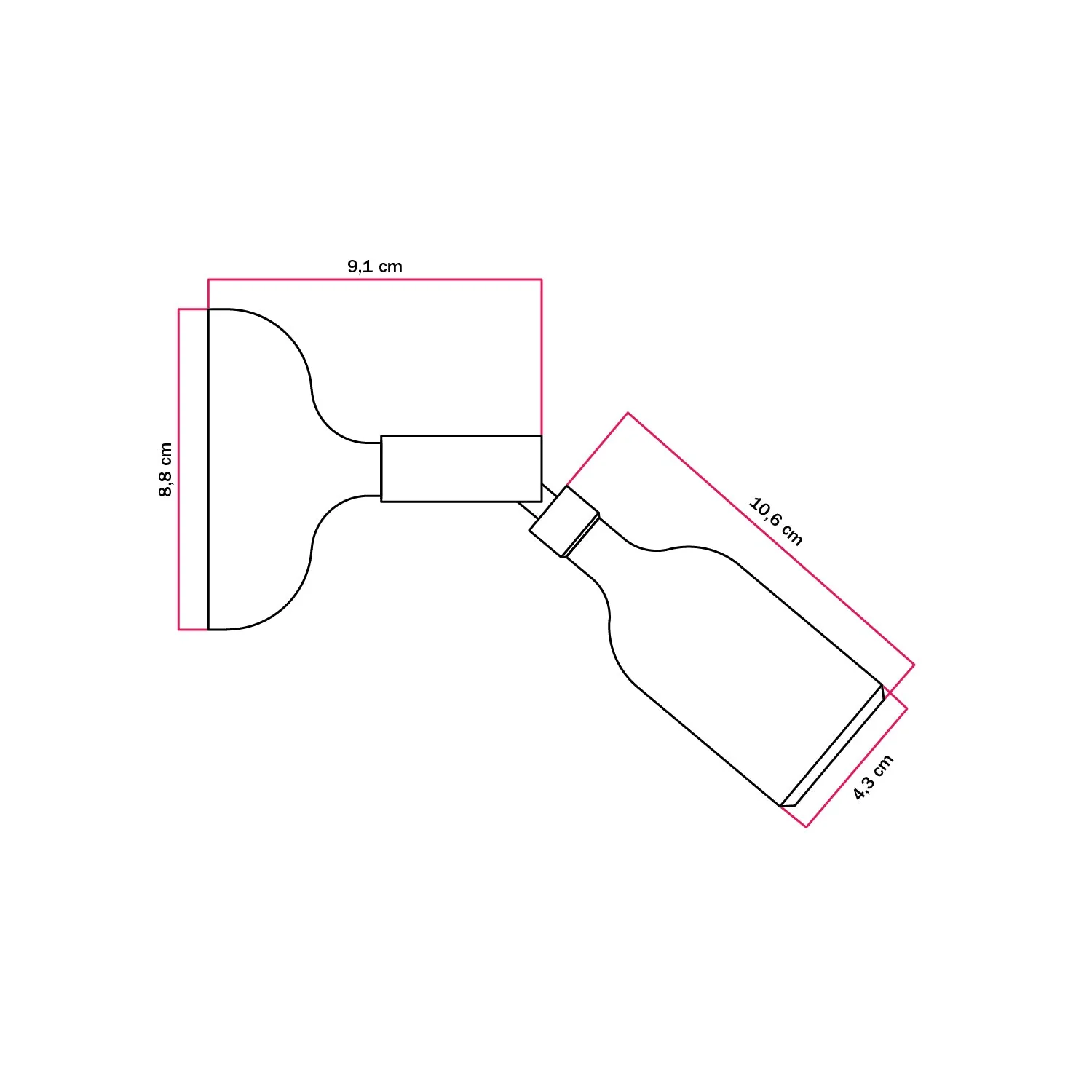Fermaluce-Lampe aus Silikon mit Gelenk – Schwarz - Image 3