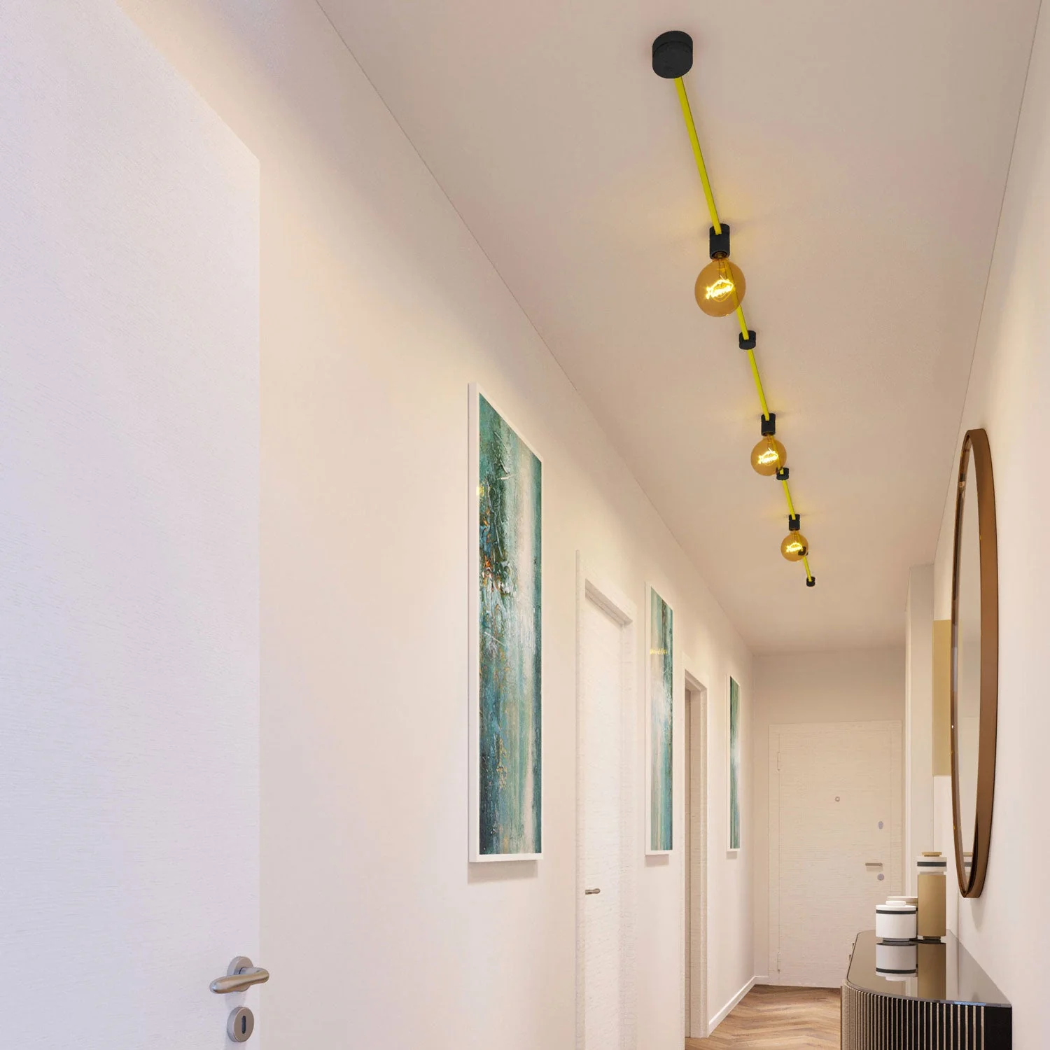Sistema Filé Linear Kit – mit 5 m CF10-Kabel für Lichterketten und 7 Komponenten aus schwarz lackiertem Holz für den Innenbereich - Image 2