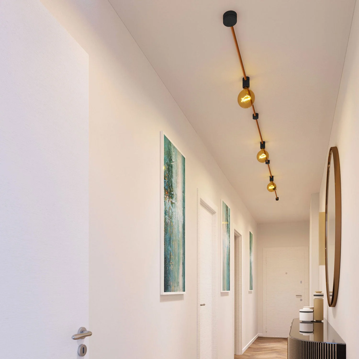 Filé Linear System-Kit – mit 5 m CM22-Kabel für Lichterkette und 7 schwarzen lackierten Holzkomponenten für den Innenbereich - Image 2