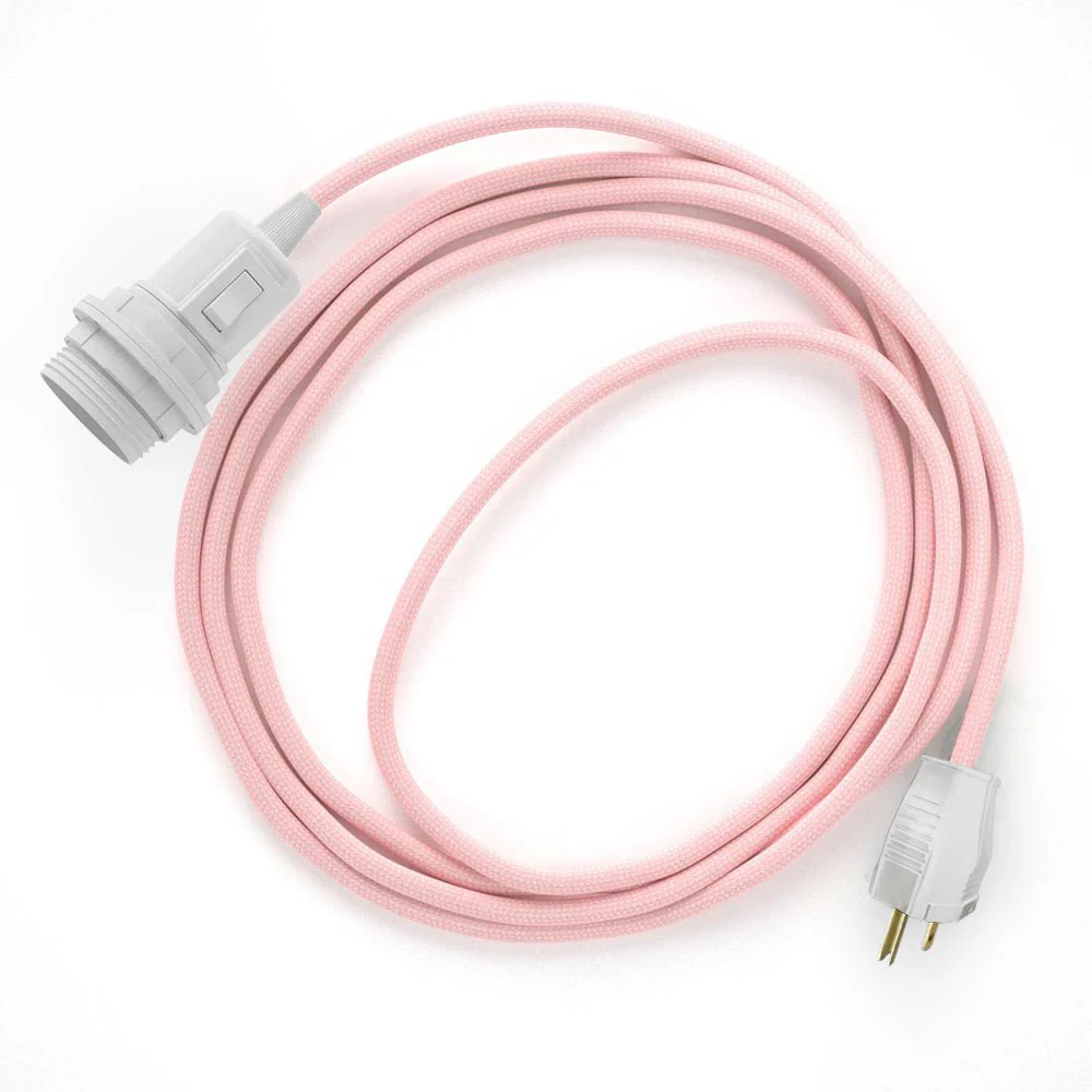 Snake für Lampenschirm – Plug-in-Lampe mit farbigem Stoffkabel – RM16