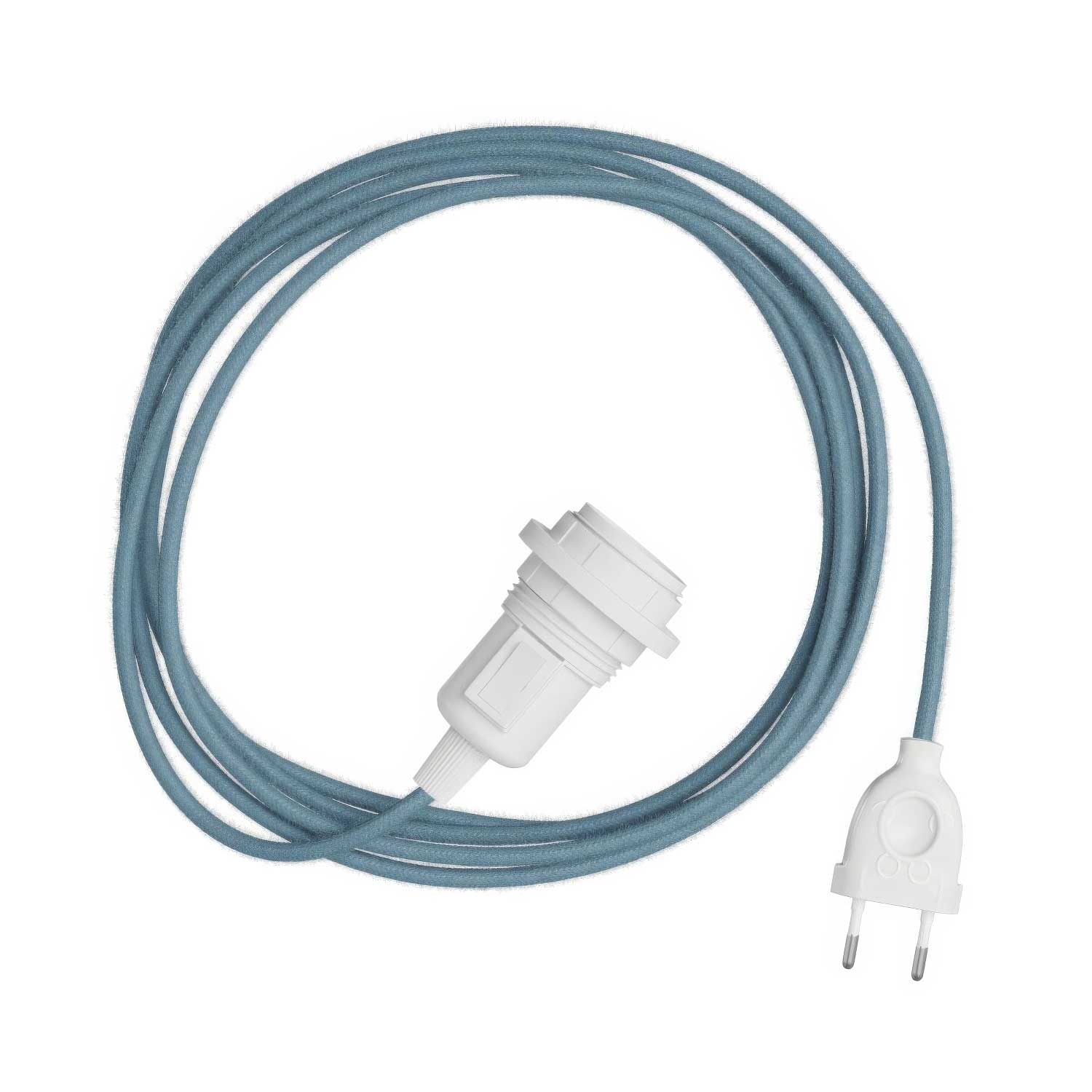 Snake für Lampenschirm – Plug-in-Lampe mit Stoffkabel RC53, farbig.