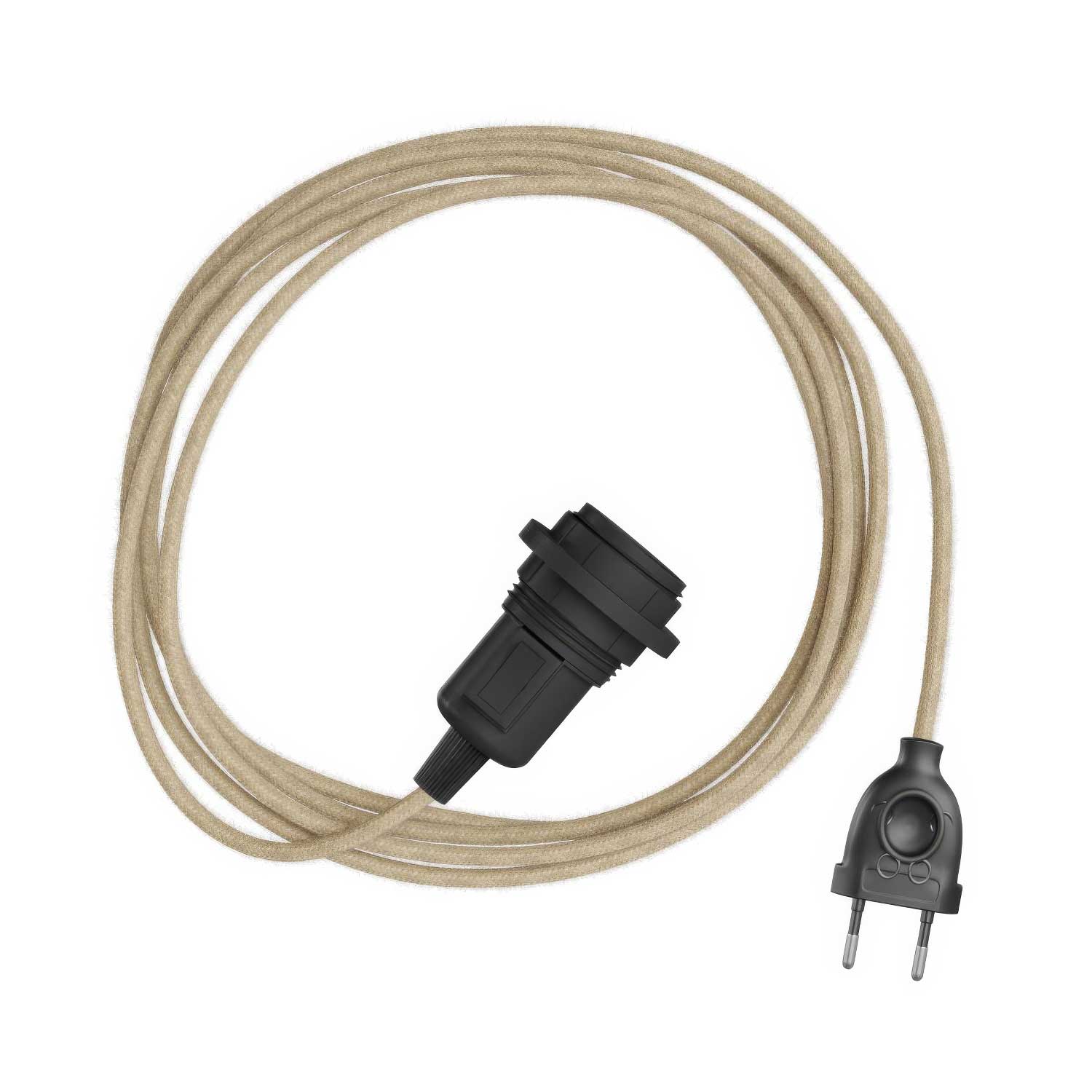 Snake für Lampenschirm – Plug-in-Leuchte mit buntem RN06-Stoffkabel