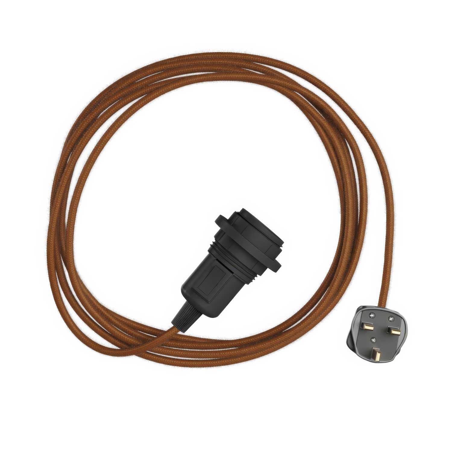 Snake für Lampenschirm – Plug-in-Leuchte mit farbigem Textilkabel RC23 und UK-Stecker