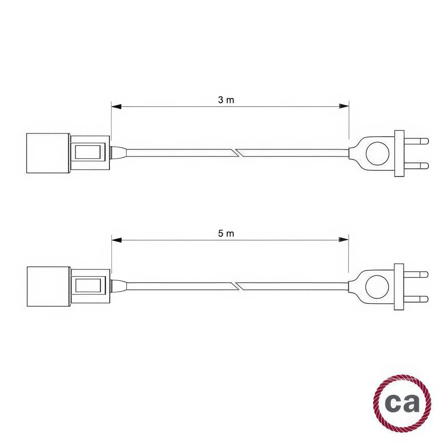 Snake Twisted – Plug-in-Lampe mit geflochtenem Textilkabel TC04 - Image 3